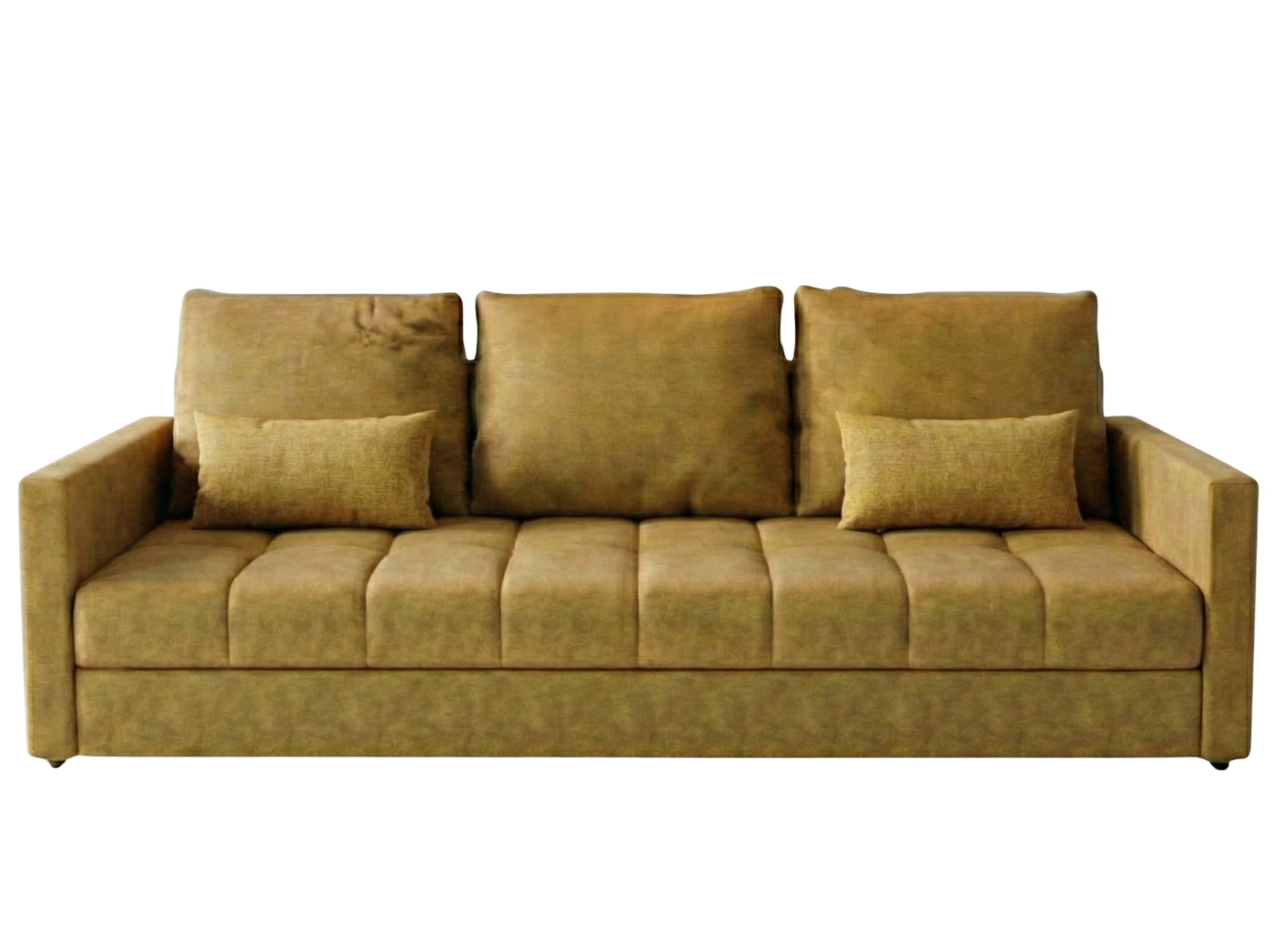 Sofa Rozkładana 3-Osobowa 226 cm   Siedzisko Pianka T30 - LUCIA Żółty