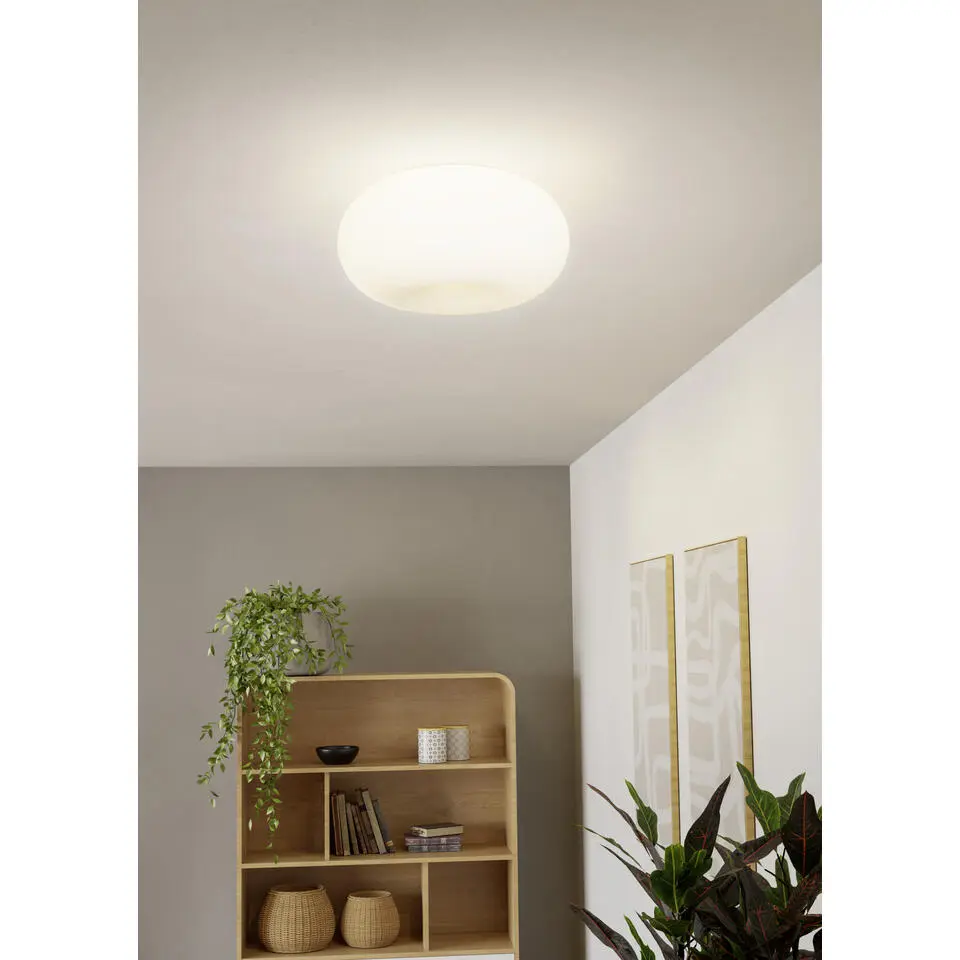 EGLOOptica-Plafondlamp-&Oslash;35cm-Nikkel-Mat-Wit