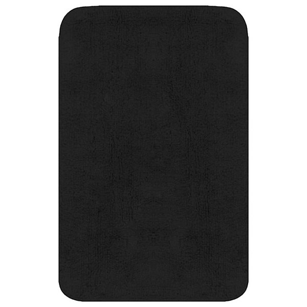 Jeu de tapis de salle de bain 3 pcs Tissu Anthracite