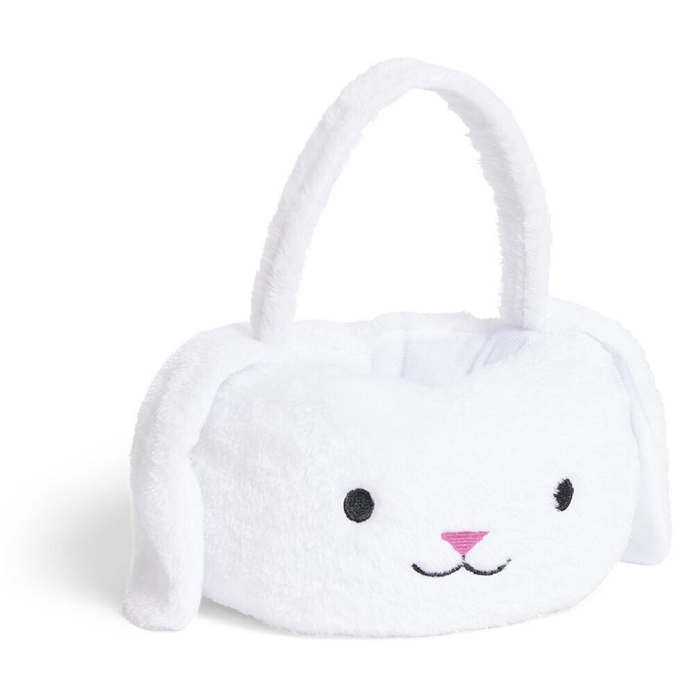 Panier de Pâques peluche lapin blanc