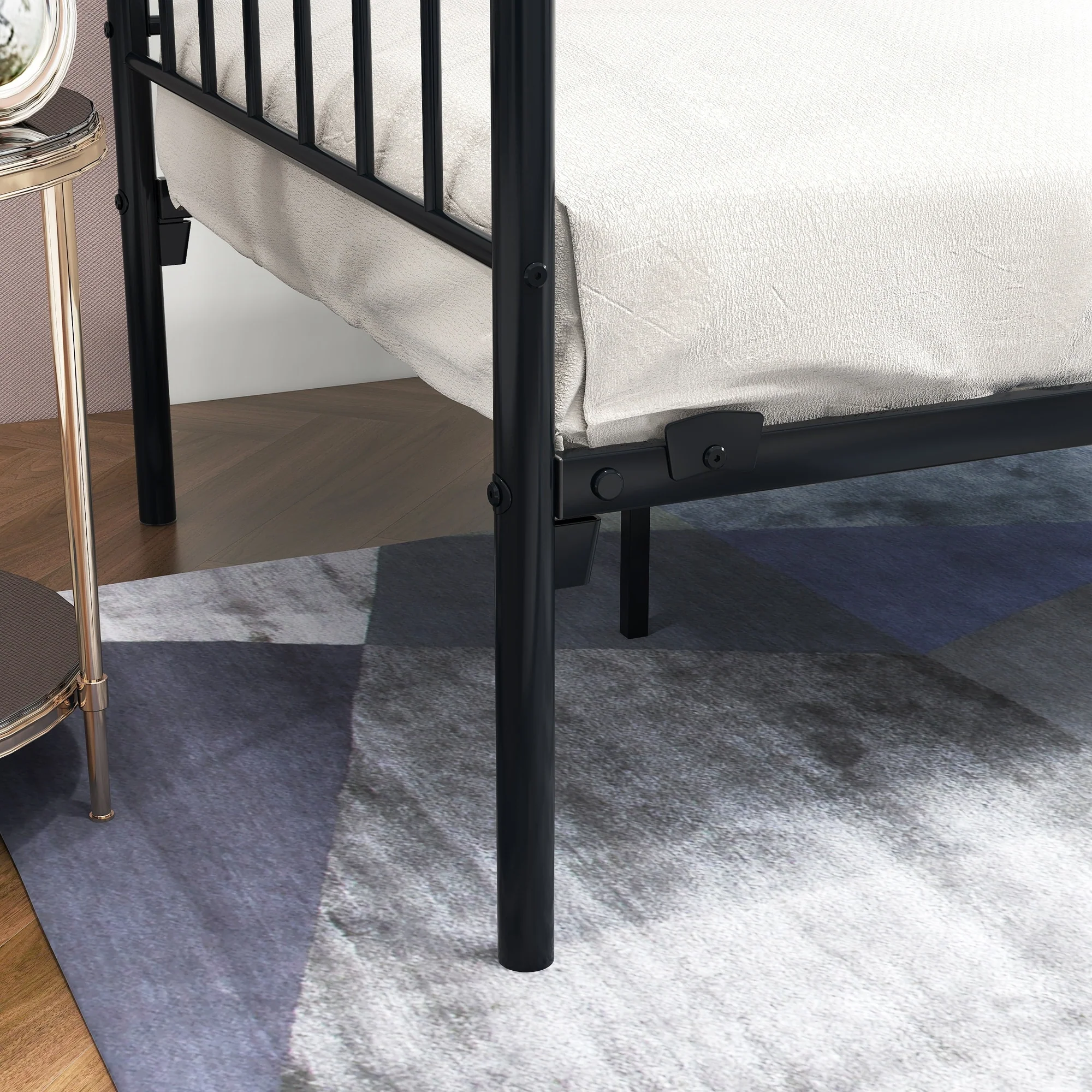 Twin Size Black Metal Vintage Daybed