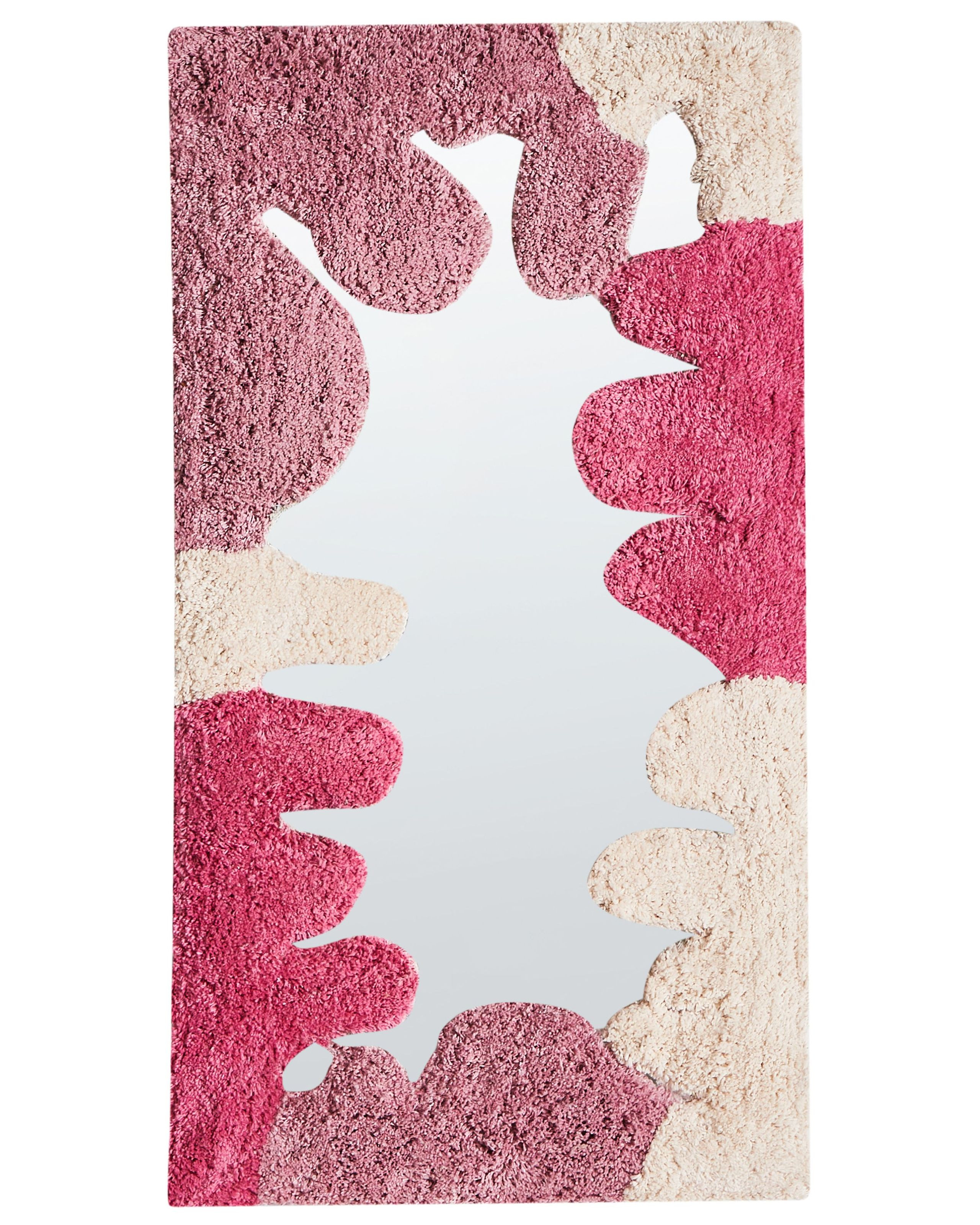 Lustro ścienne CAGERI 41 x 75 cm Bawełna Różowy