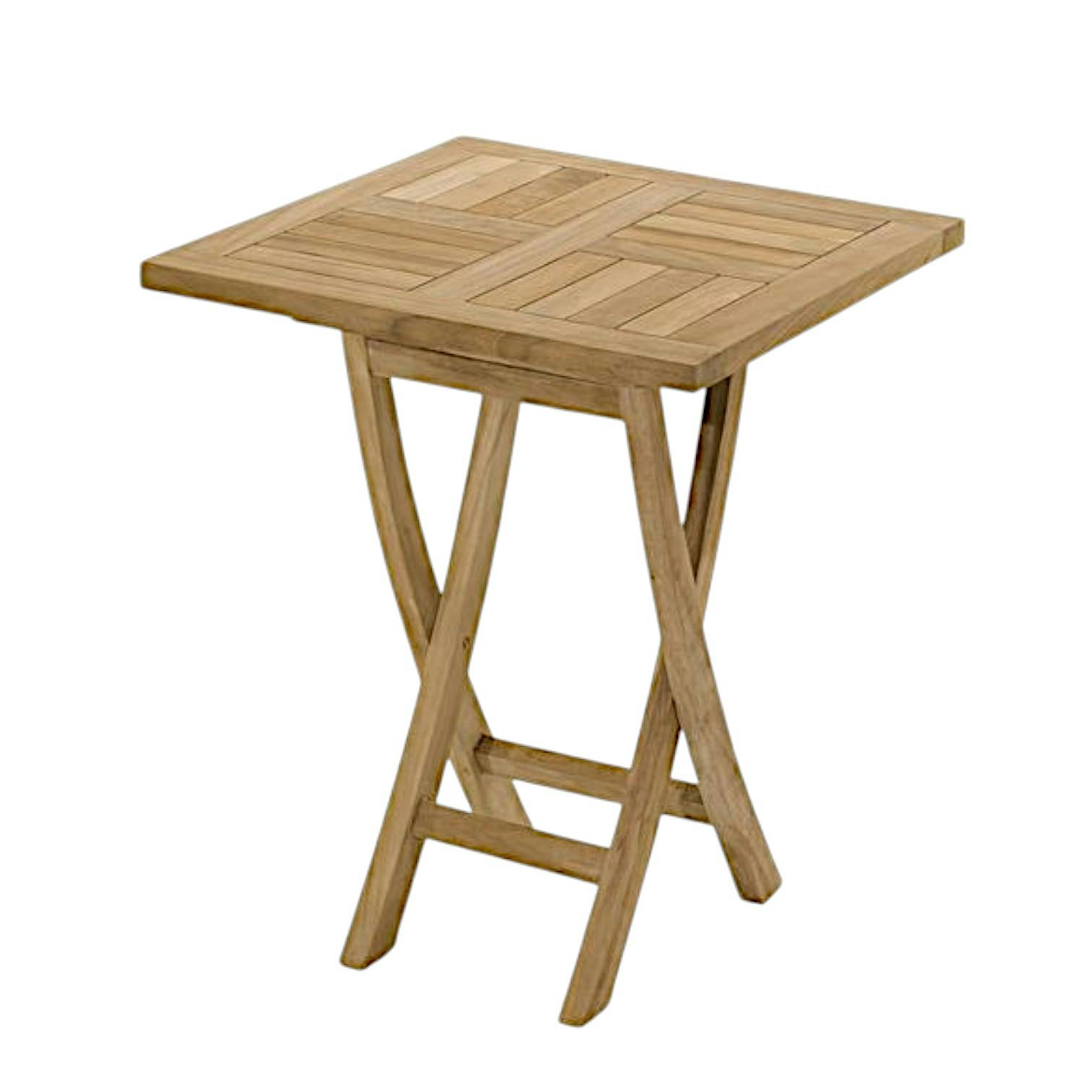 Table de jardin en Teck brut carrée 60cm SUMMER
