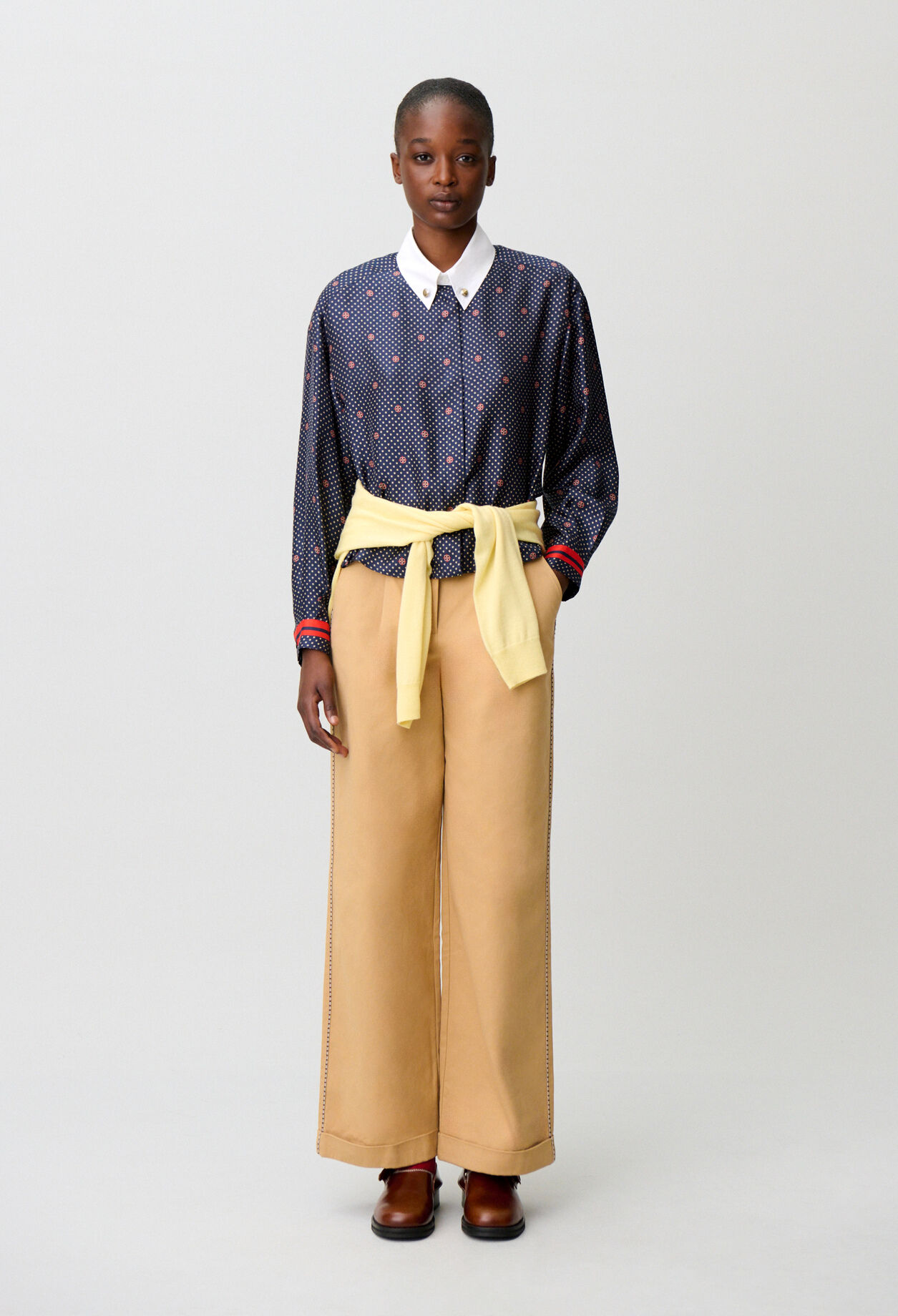 Chemise imprimée soie