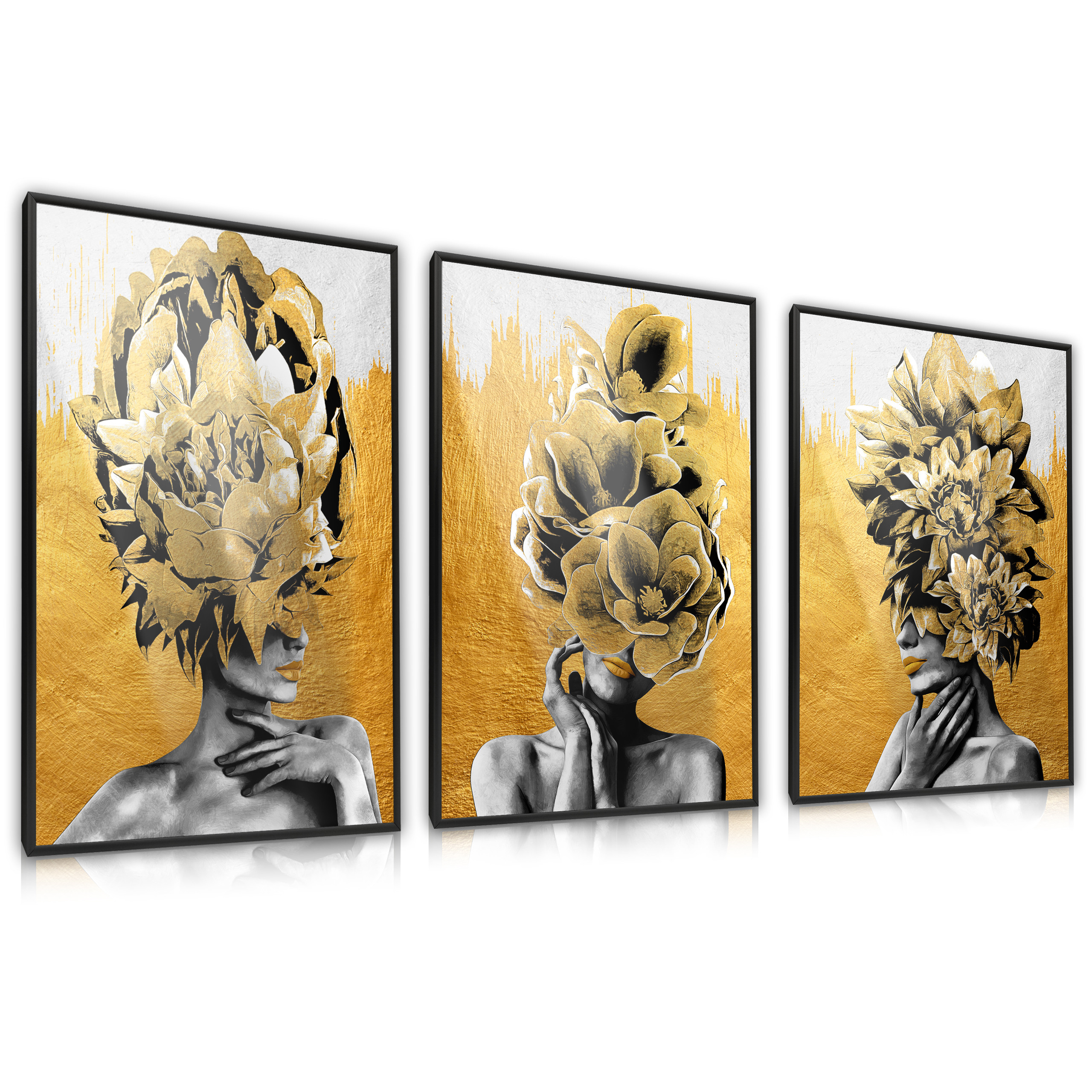ZESTAW 3X Plakat Abstrakcyjne Portrety Kobiet 30x40cm