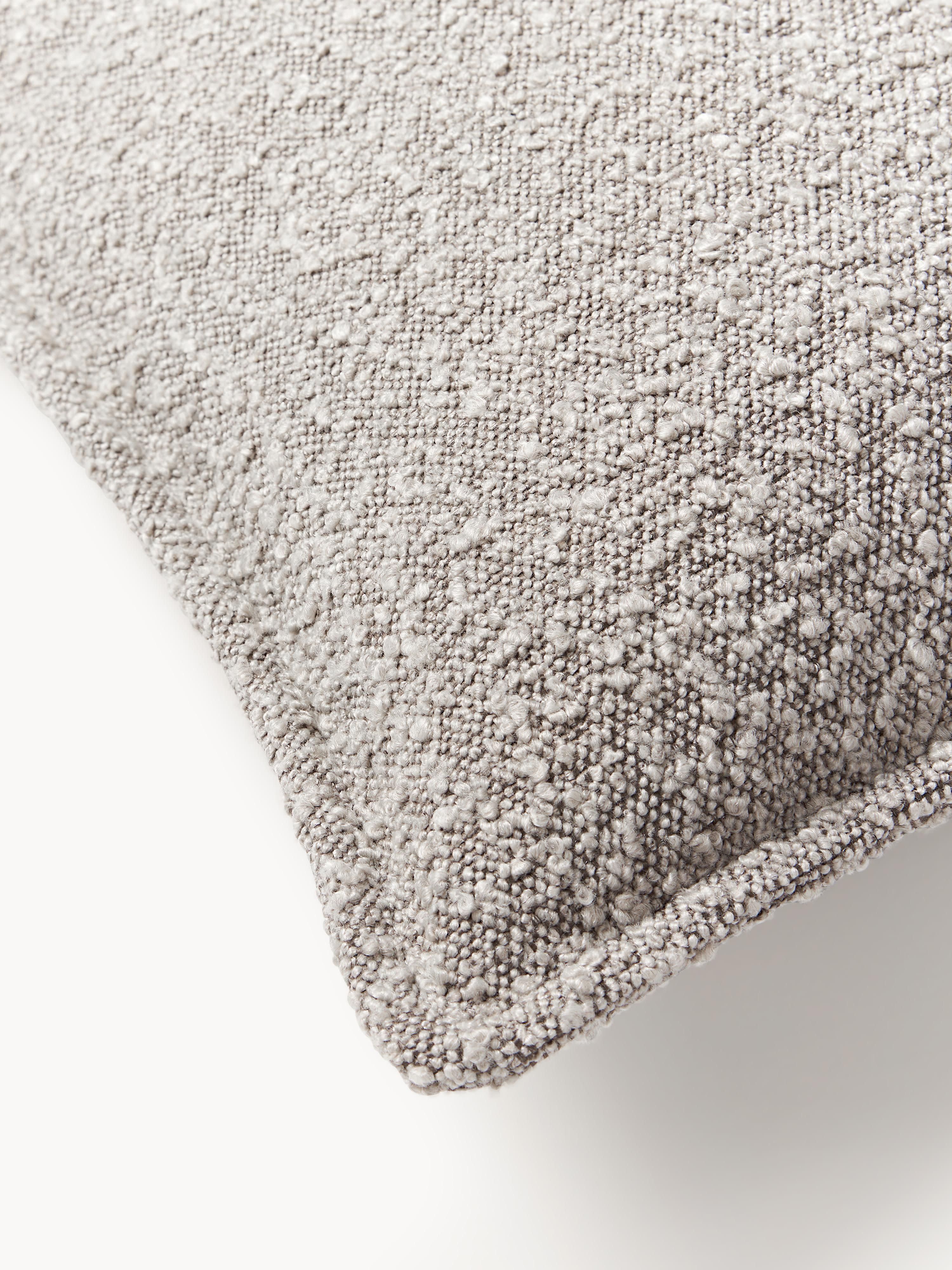 Großes Bouclé-Sofa-Kissen Lennon, 60 x 60 cm