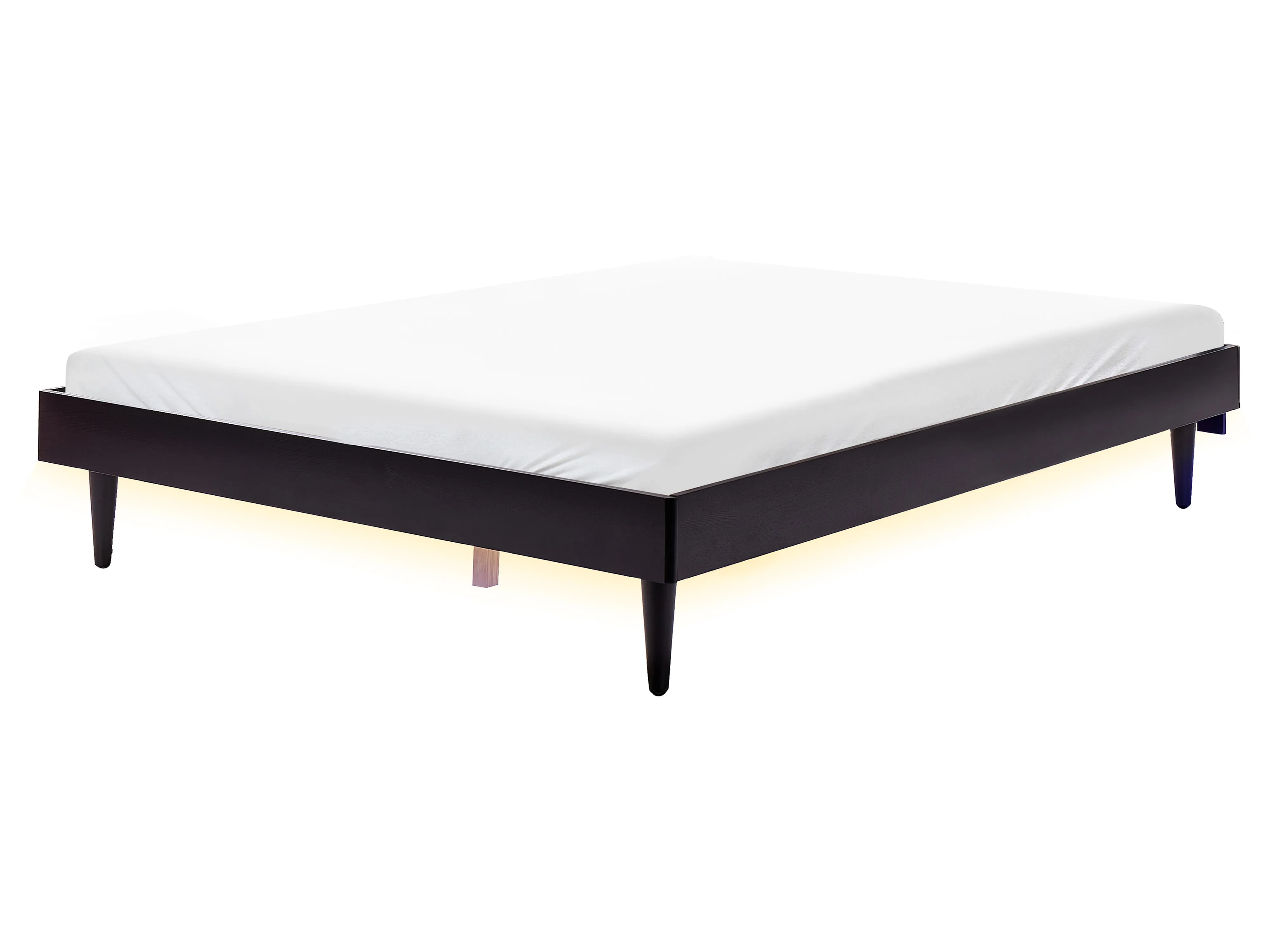 Bed with LED TOUCY 160 x 200 cm (EU King Size) Black