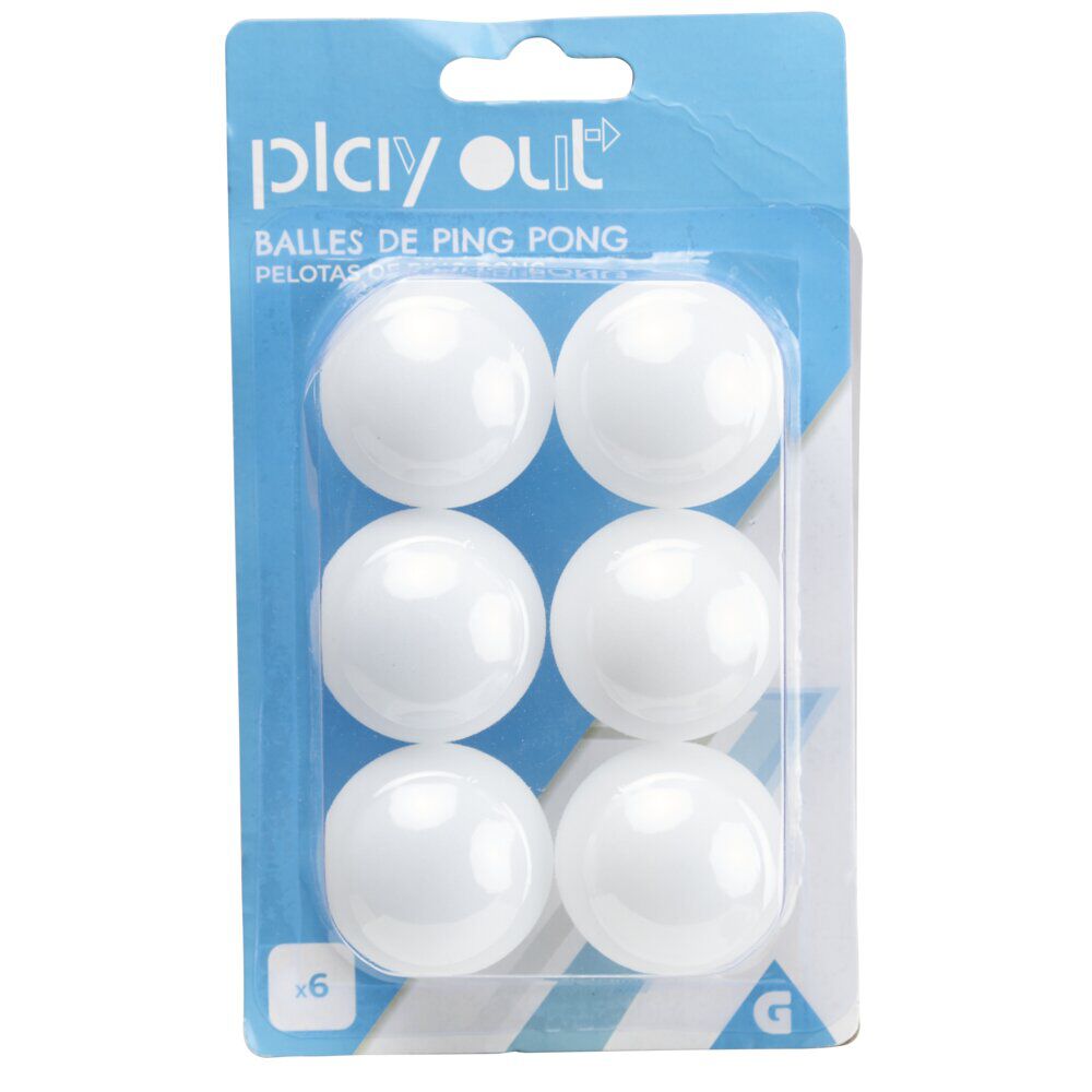 Lot de 6 balles de ping pong