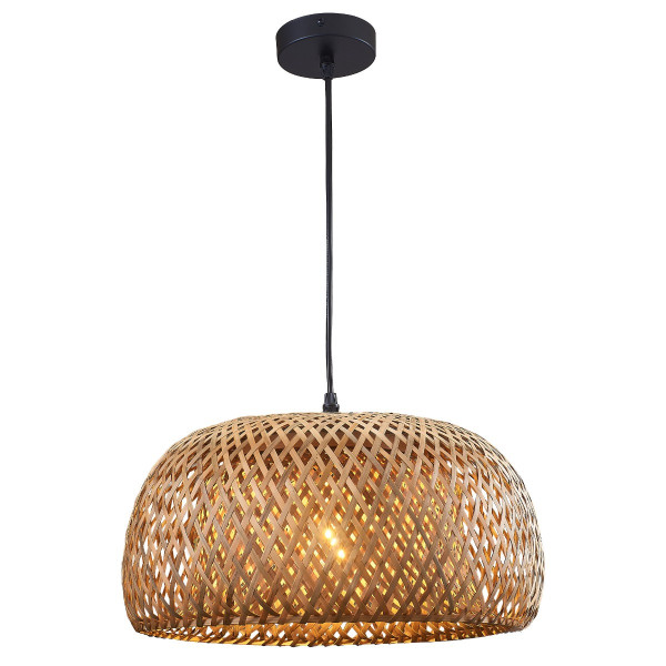 Lampa wisząca beżowo-czarna KORFU 1xE27x20W wym: 120x38x38 cm Polux