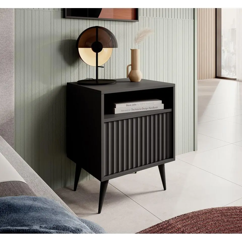 Meubella - Nachtkastje Winq - Antraciet