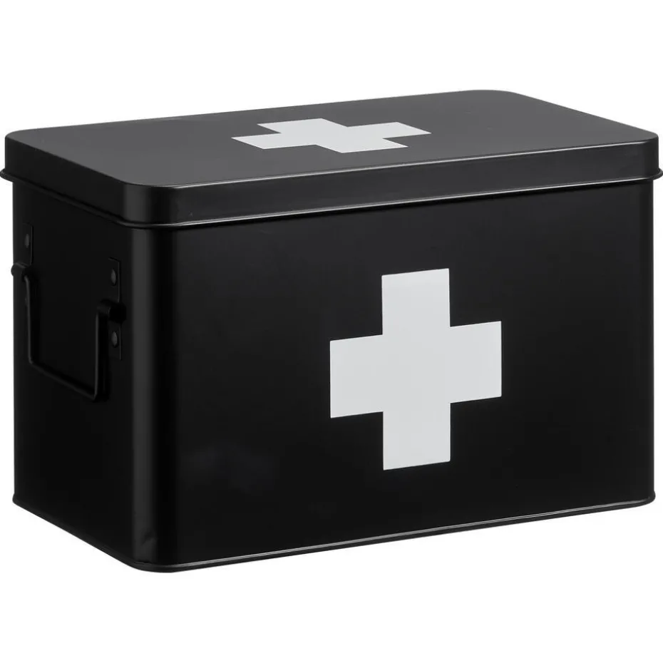 Kwantum Badkameraccessoires | Medicijnbox Zwart 20×18,5×31 Cm