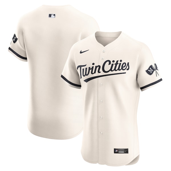 Minnesota Twins Nike Alternate Vapor Premier Elite Patch Jersey - Cream