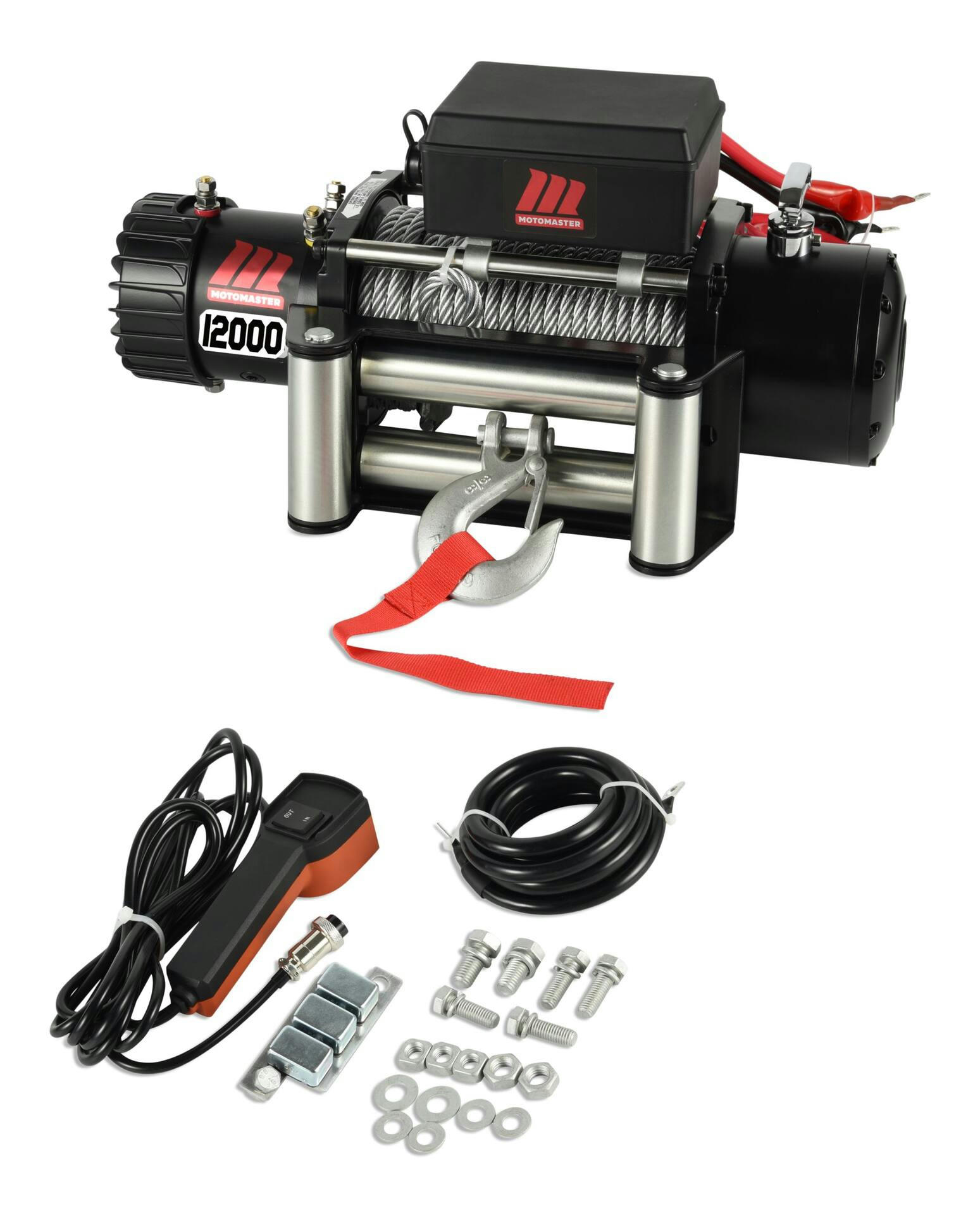 MotoMaster Steel Truck Winch, 12,000-lb