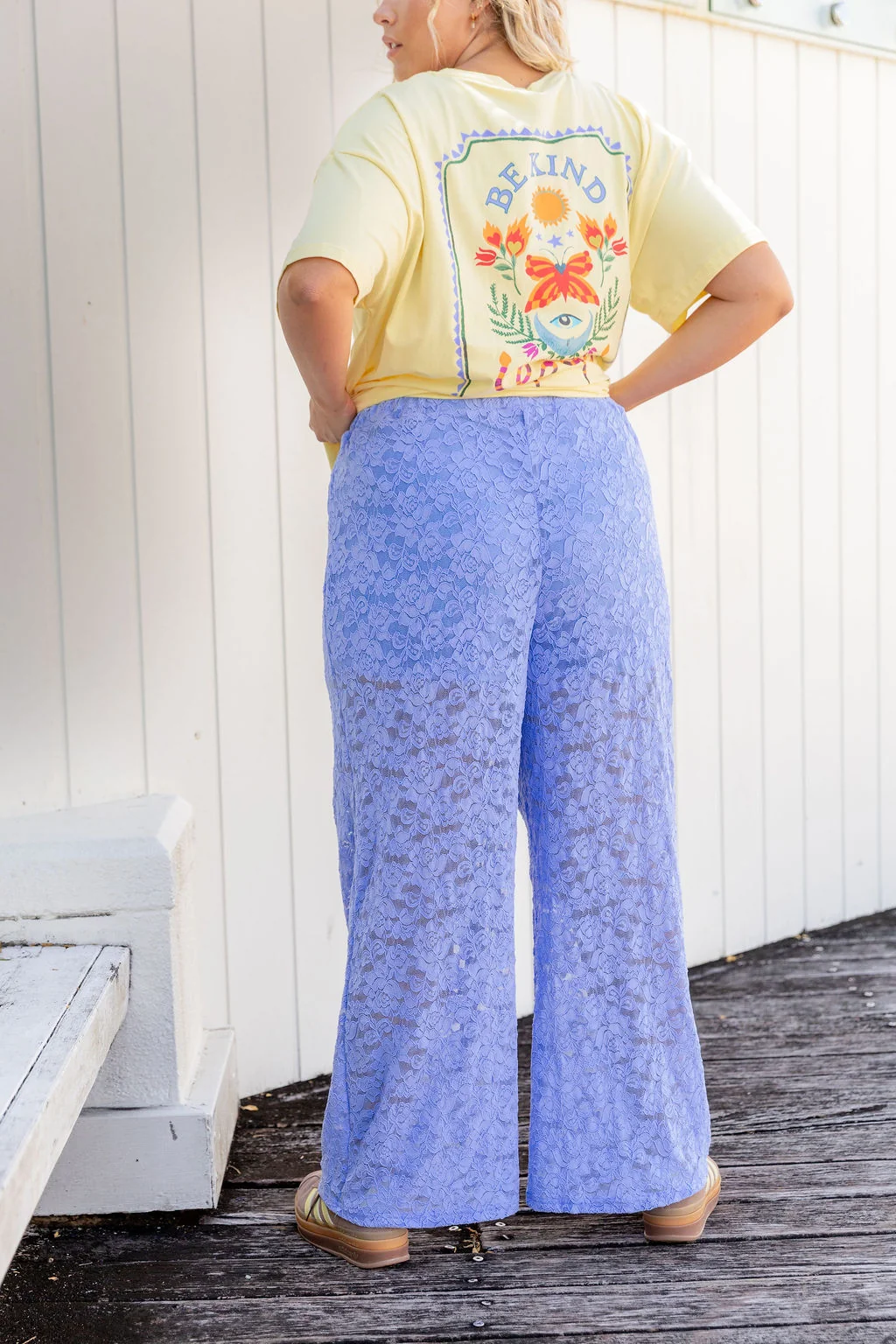 Honey Lace Pant in Blue