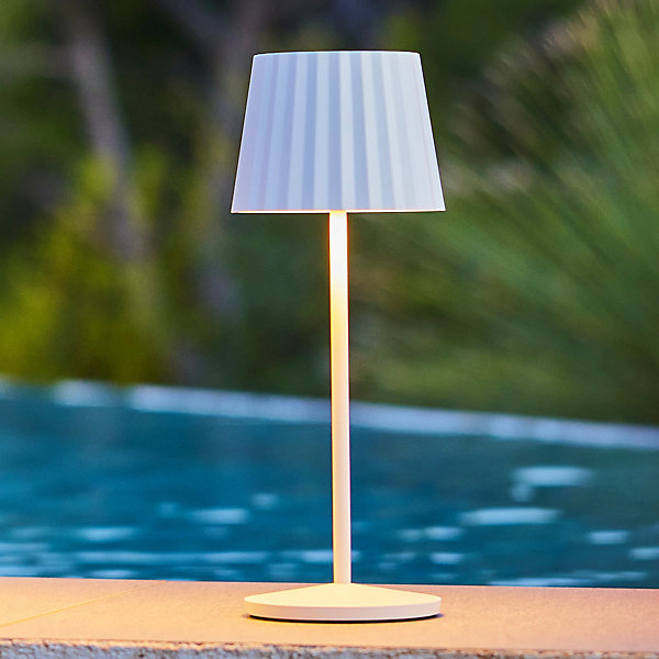 Lampe de table sans fil ABBY Blanc H30cm