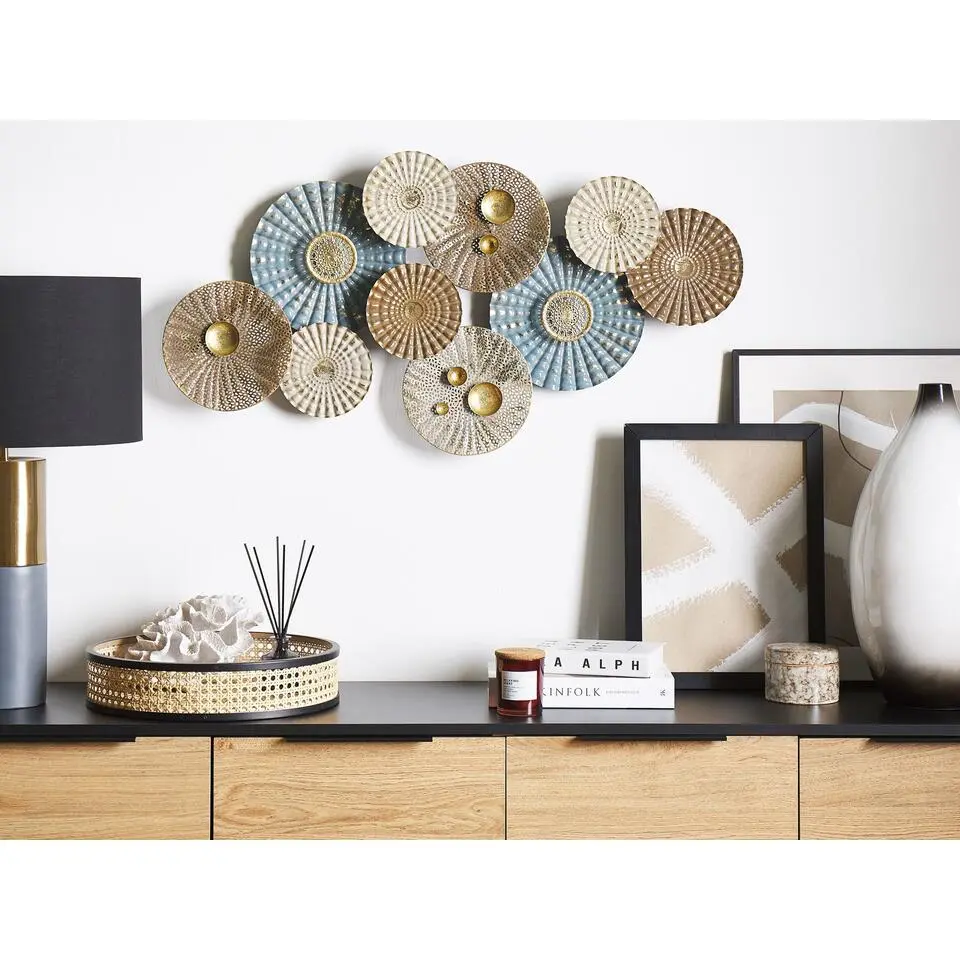 HASSIUM - Wanddecoratie - Blauw - Metaal