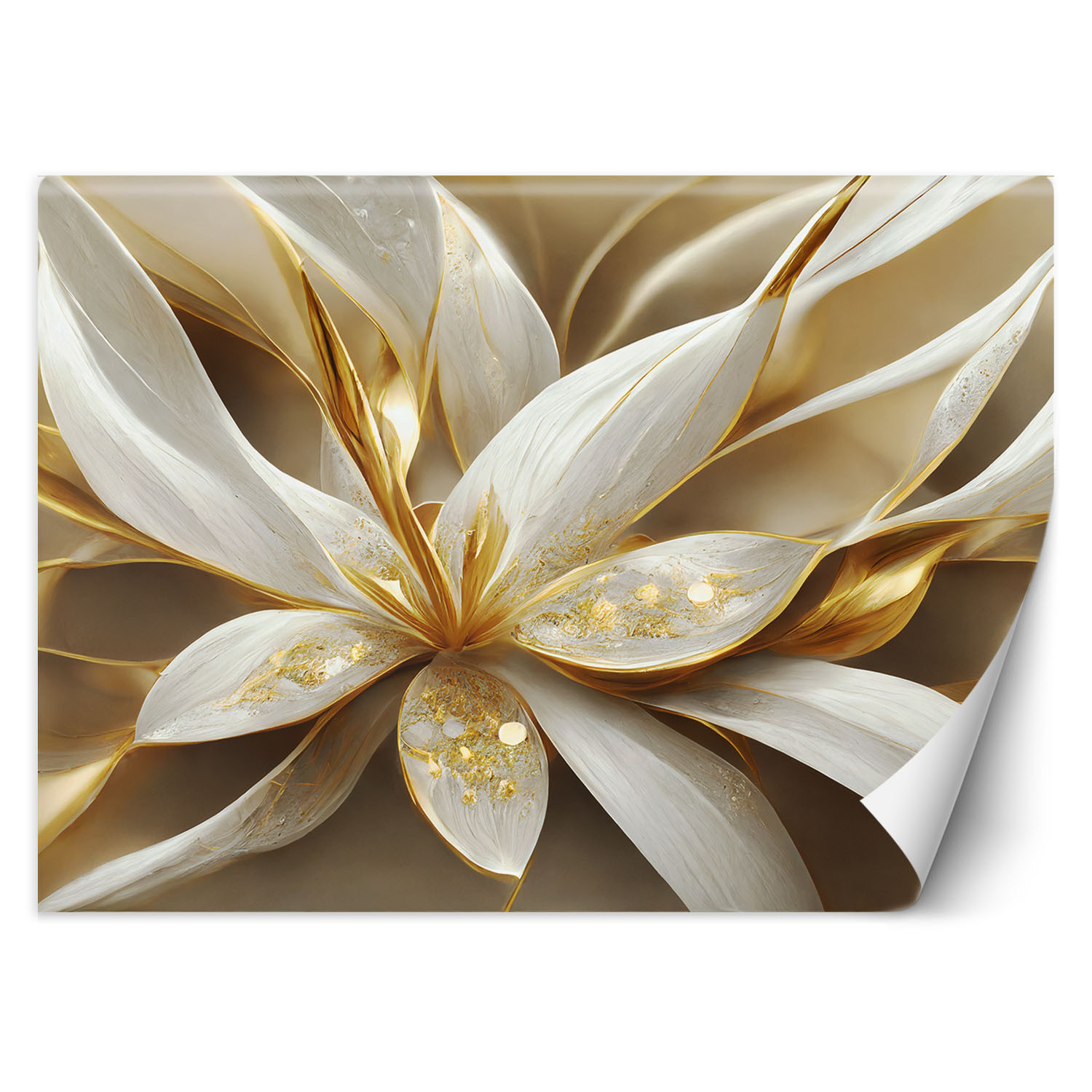 Feeby Fototapeta, Złote Lilie 3D 150x105