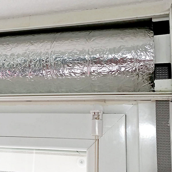 Panneau isolant pour coffres de volets roulants (120 x 30cm) - Avec 2 couches 100% aluminium et 1 couche de mousse polyéthylène