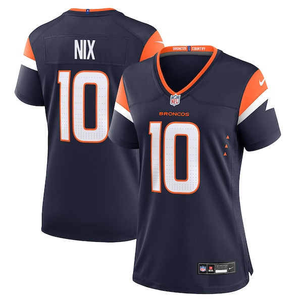 Bo Nix Denver Broncos Nike Women's Alternate Game Jersey -  Navy/White