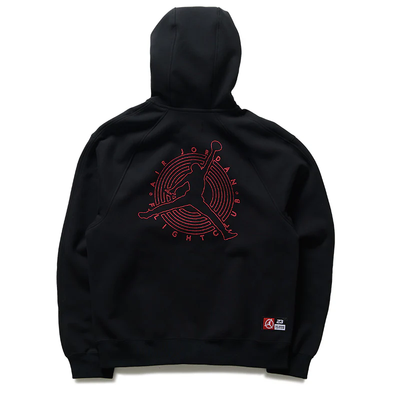 Jordan Flight Club Fleece Full Zip Knit Sweatshirt - Black