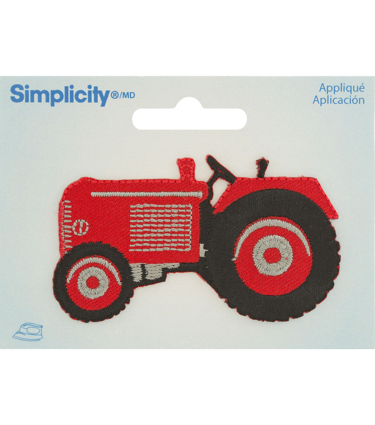 Simplicity 2 x 3 Red Tractor Iron On Patch