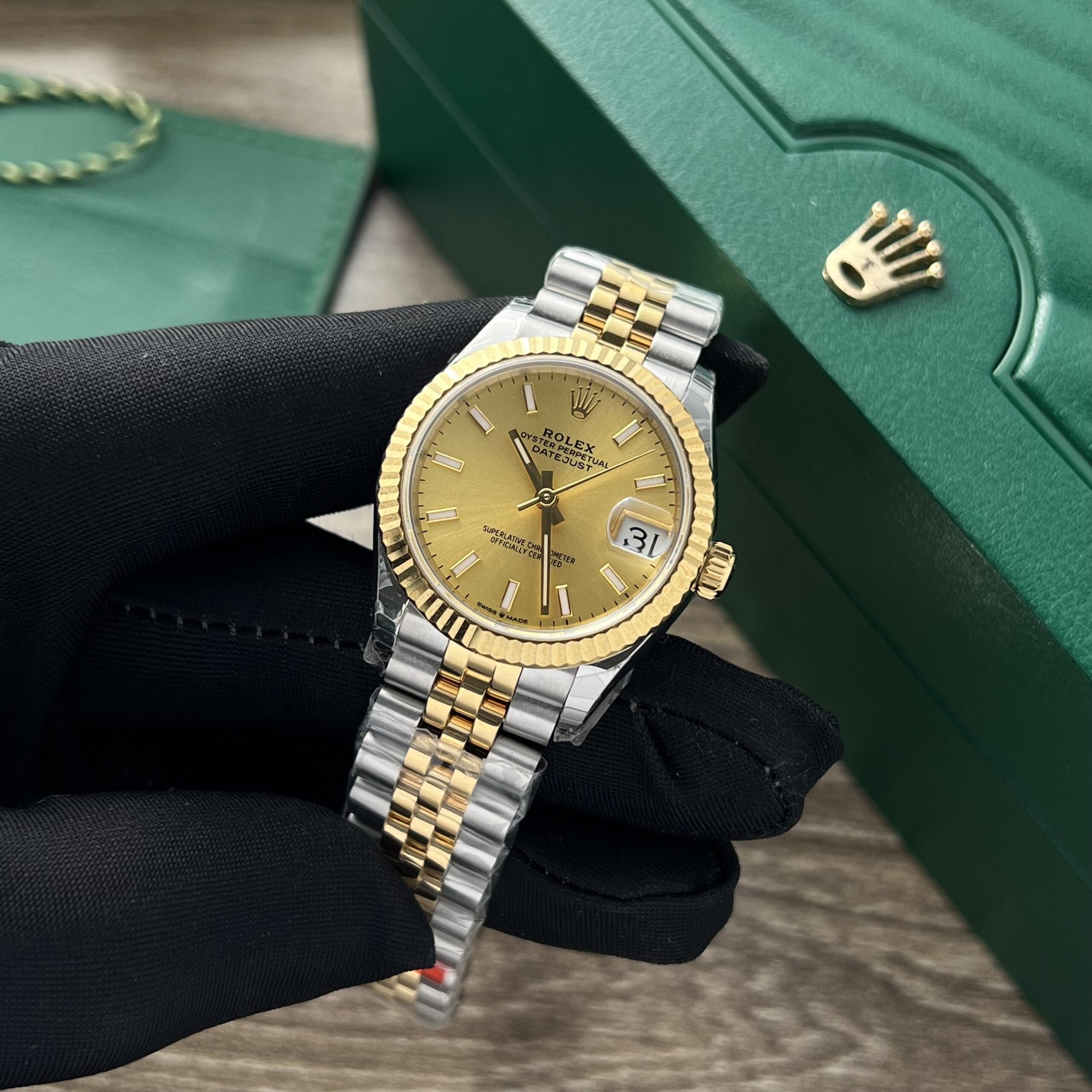 Rolex Datejust SS/YG Plated Champagne Dial 31mm Jub AAA Replica