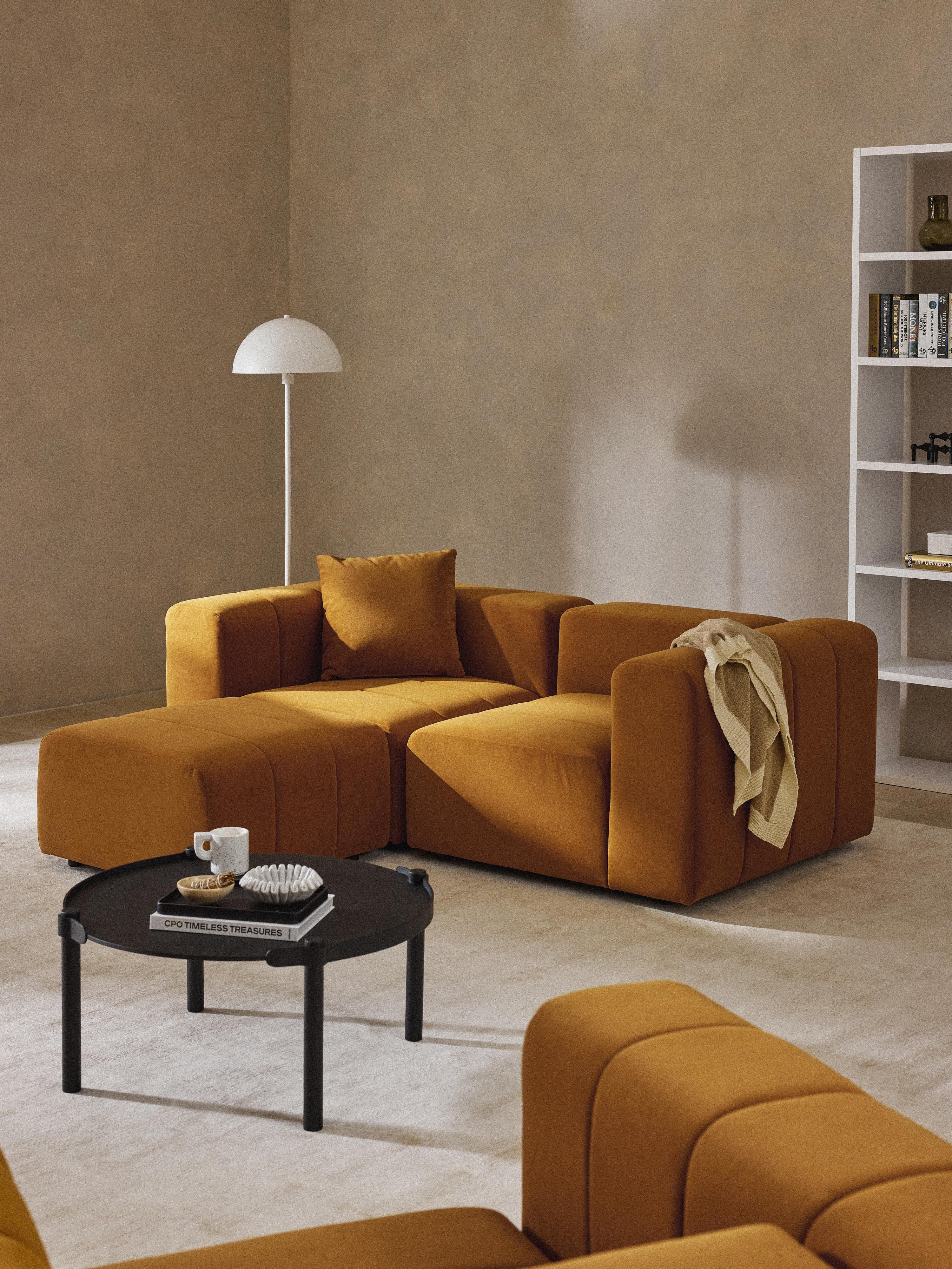 Samt-Sofa-Hocker Lena