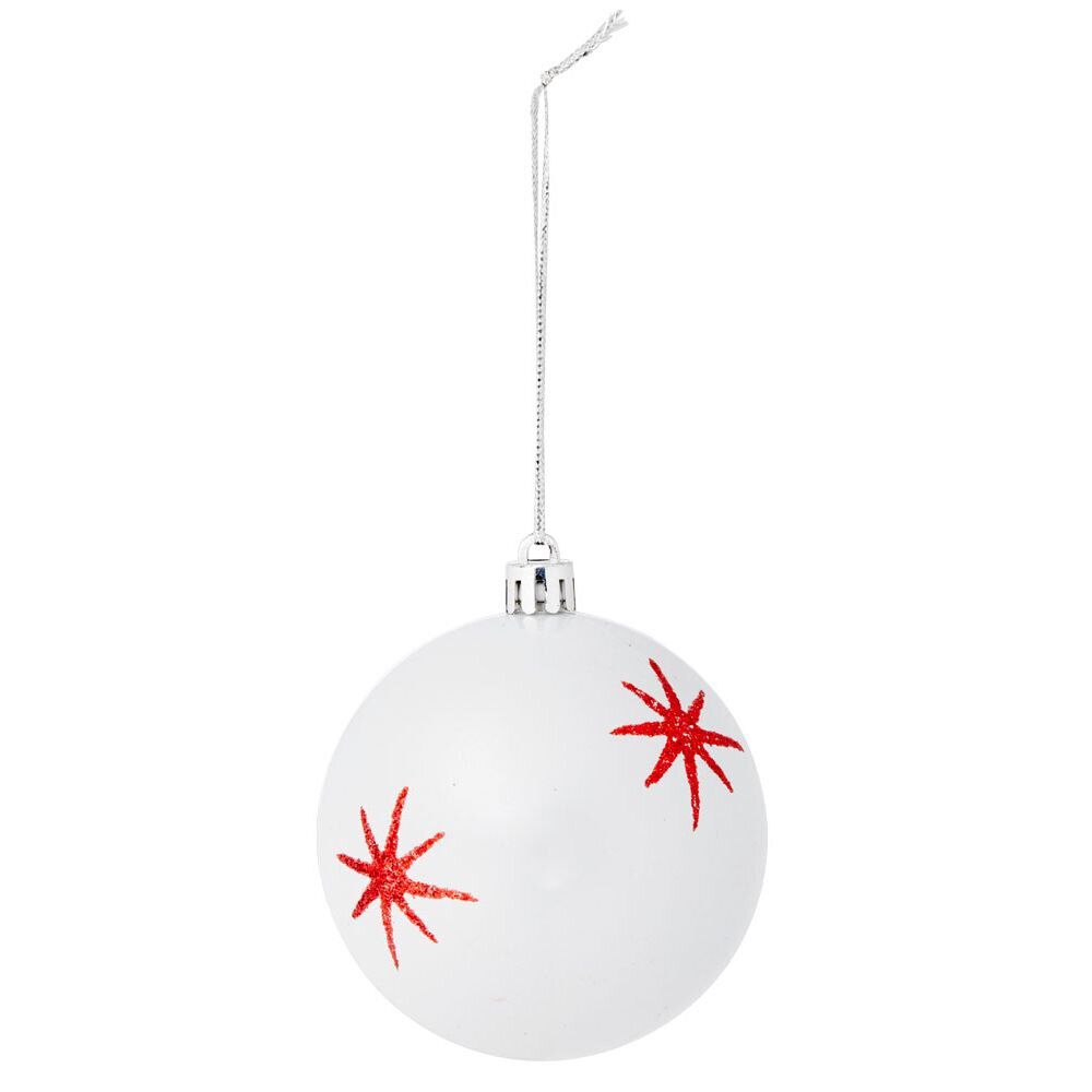 Boule de No&euml;l motif étincelle Ø8cm (2 modèles)