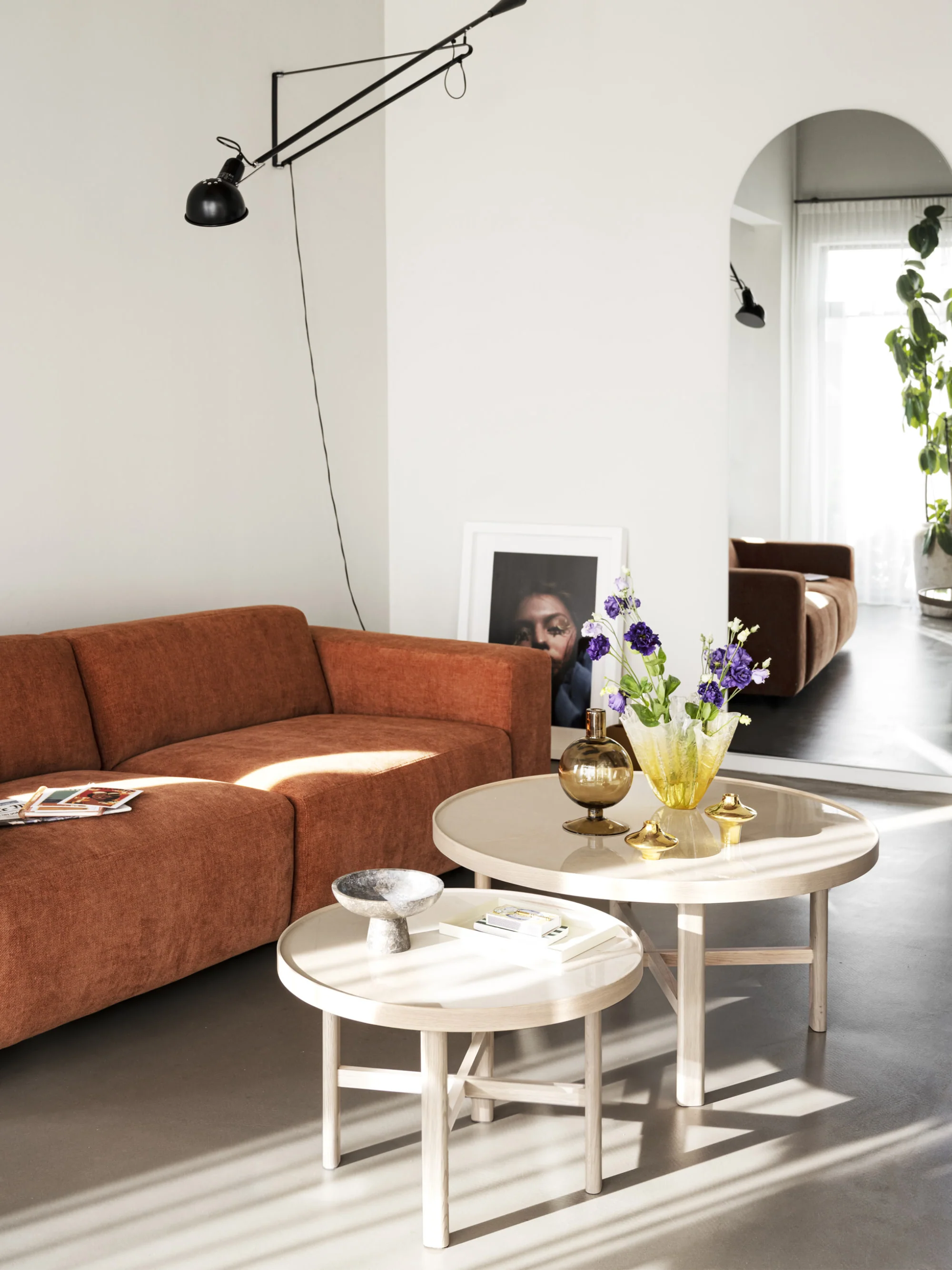 Runder Couchtisch Marsden aus Eichenholz, Ø 60 cm