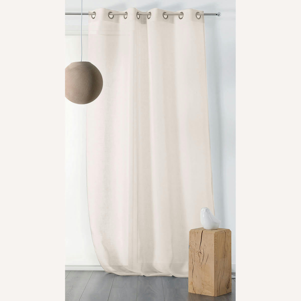 - Voilage chic  polyester ecru 140x260 cm