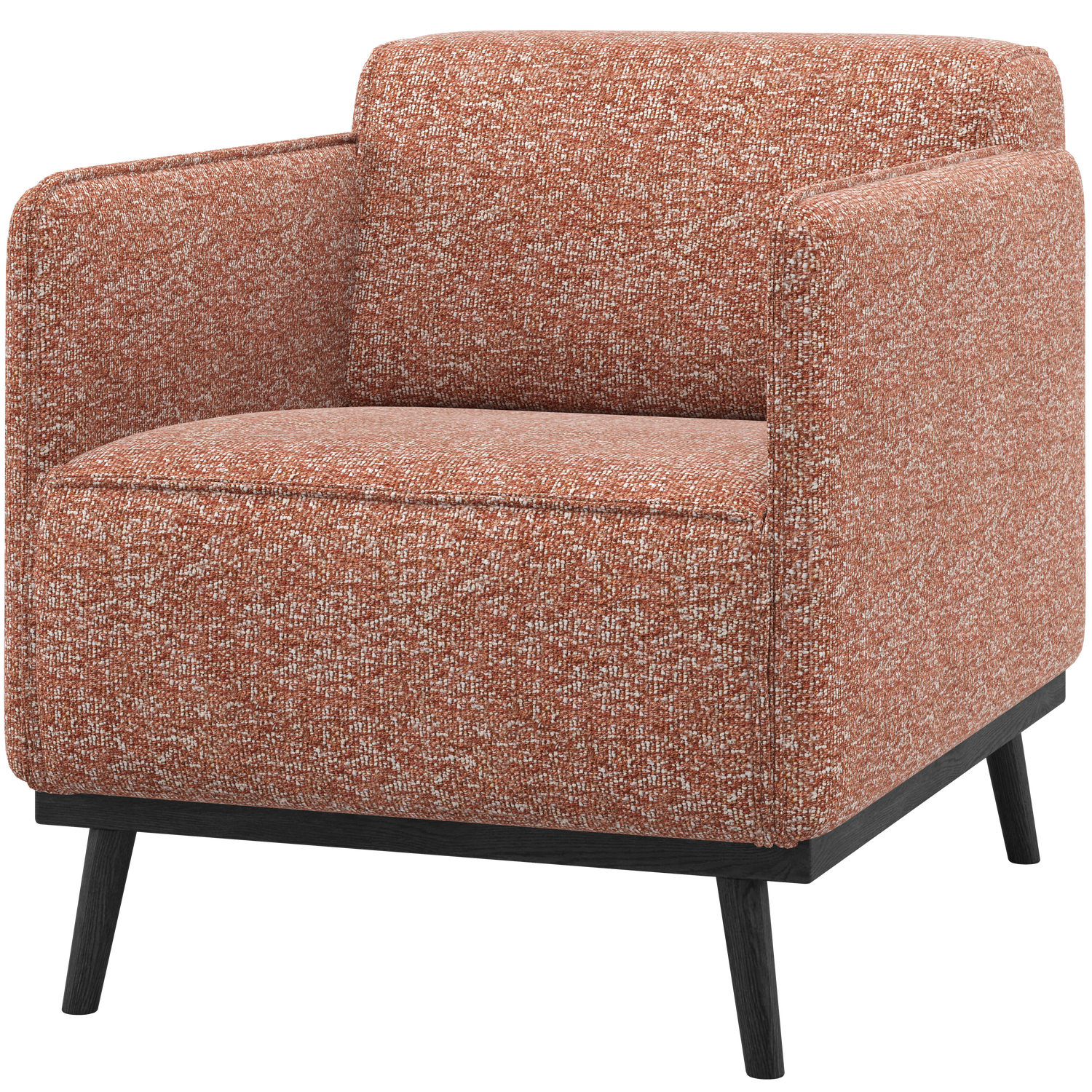 WOOOD fauteuil met arm Statement - Polyester - Lichtbruin Melange - 77x72x93