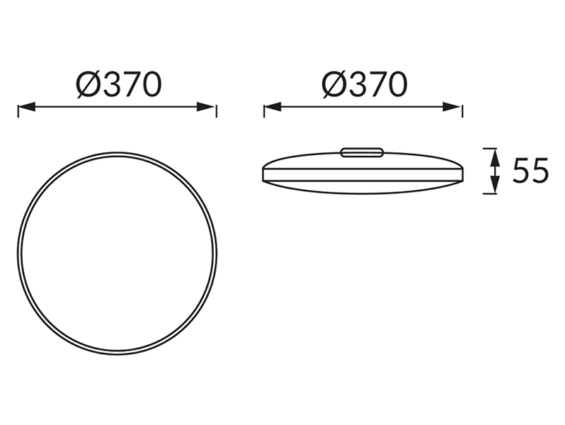 Plafon łazienkowy Dowbor LED 37 cm biało-czarny