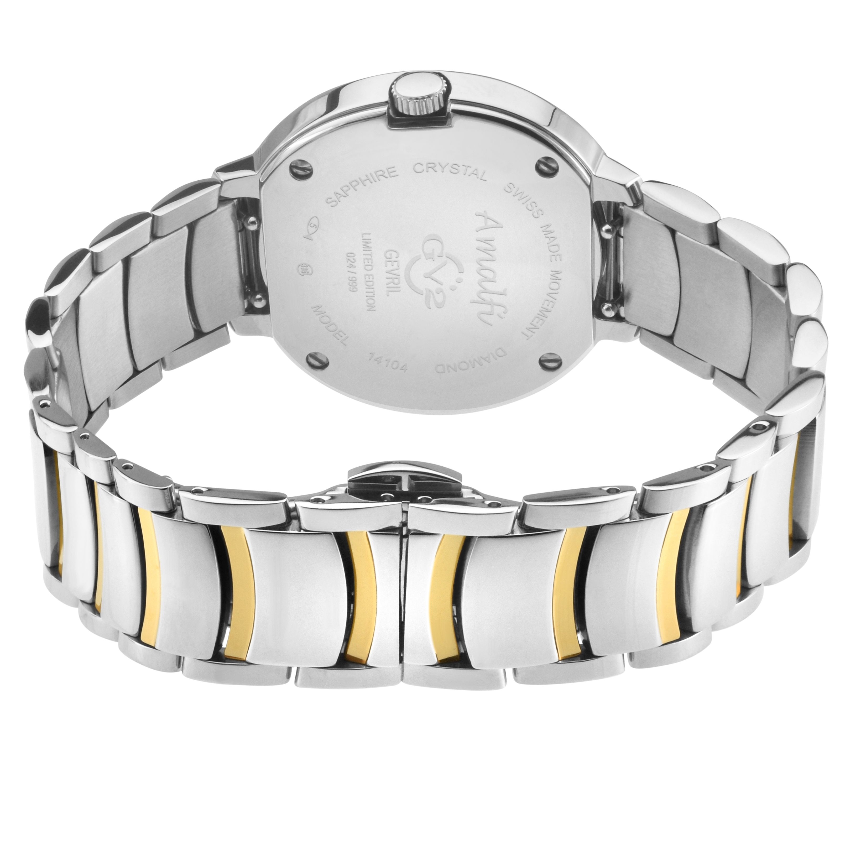 GV2 Amalfi, Swiss Quartz Watch, White MOP Dial, 316L Stainless Steel, and Sapphire Crystal