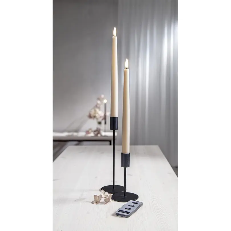 Stabkerze 2er-Set Flamme Slim