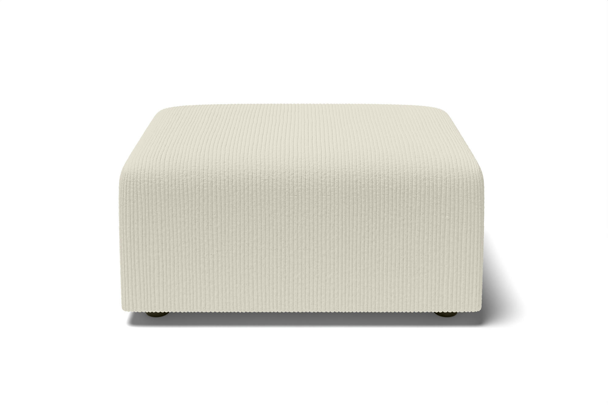 MILO - Pouf carré en velours côtelé   beige