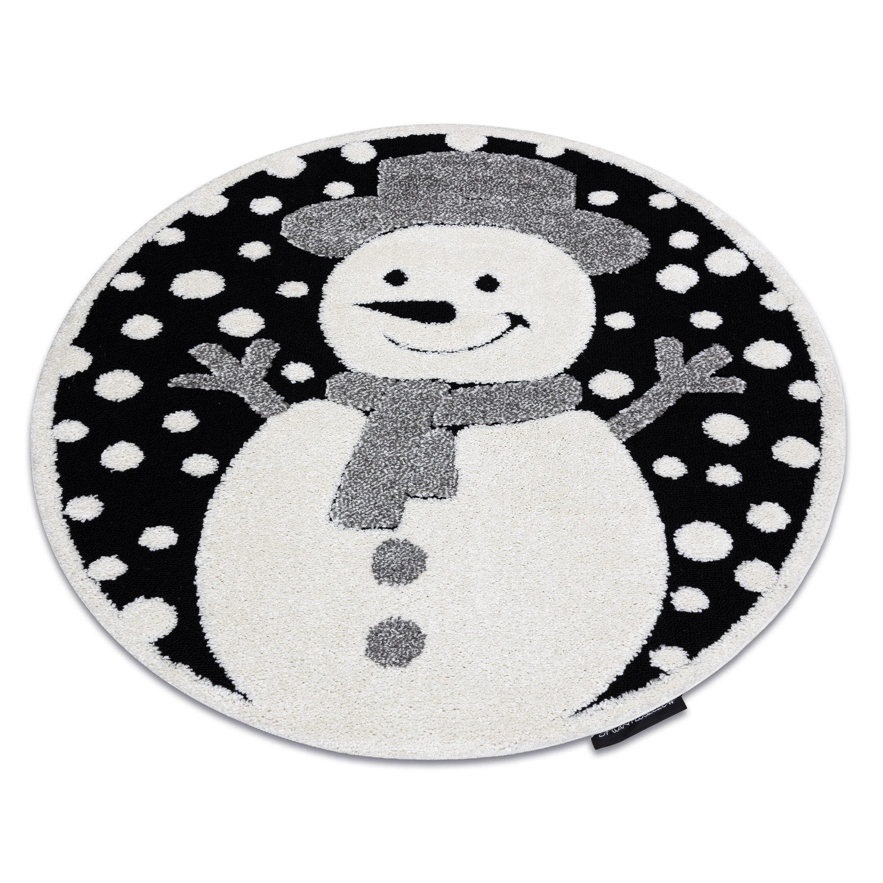 Dywan dziecięcy JOY Koło Snowman bałwanek, dla dzieci - koło 120 cm