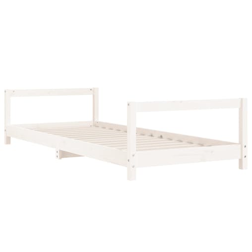 NNEVL Kids Bed Frame White 90x190 cm Solid Wood Pine