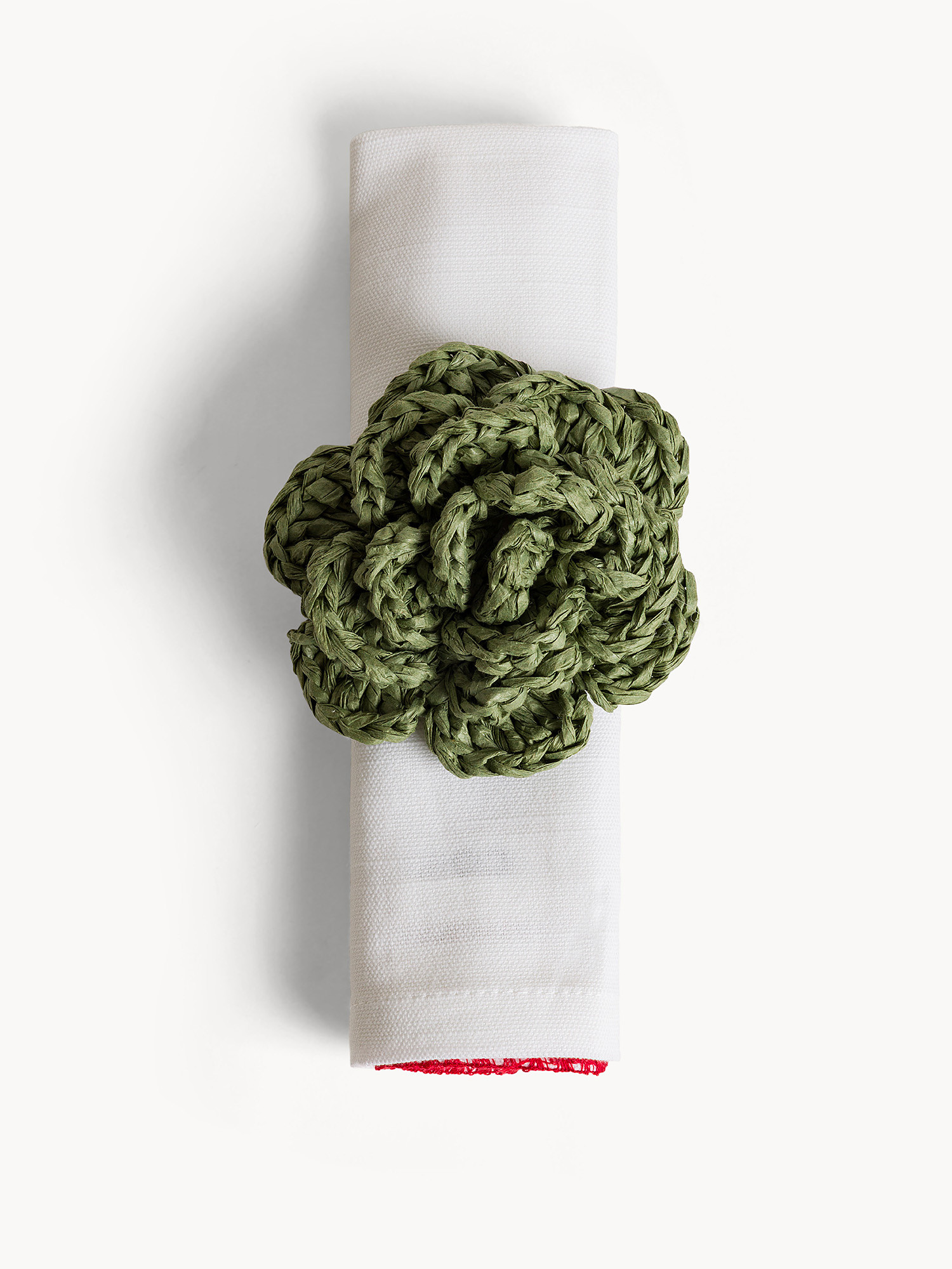 Portatovagliolo fiore in carta tessile