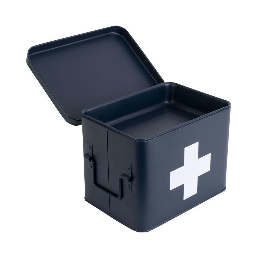 MEDICINE BOX - Boîte à pharmacie s métal bleu nuit