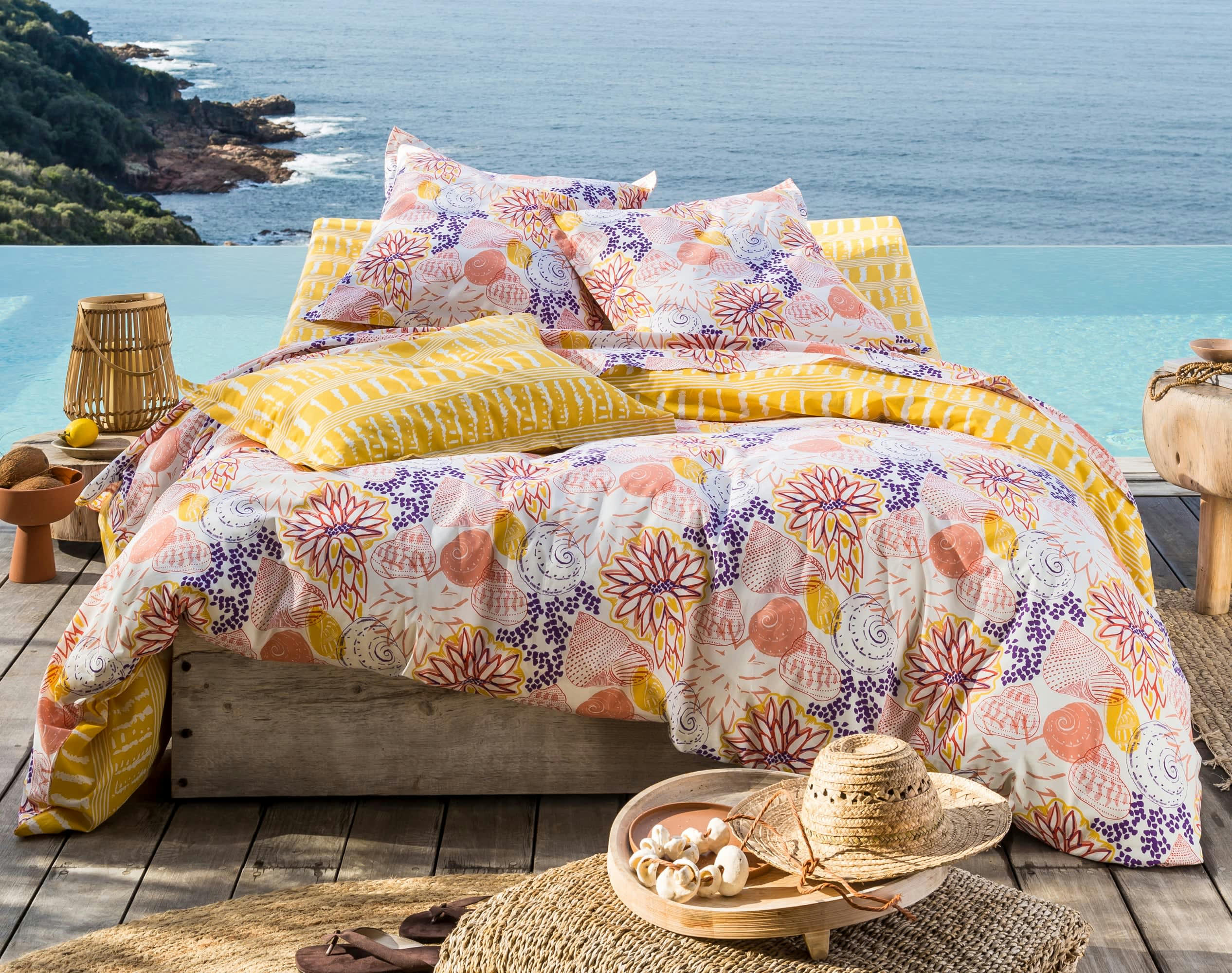 TERRE DE SOLEIL - Drap-housse 140x190 en coton jaune