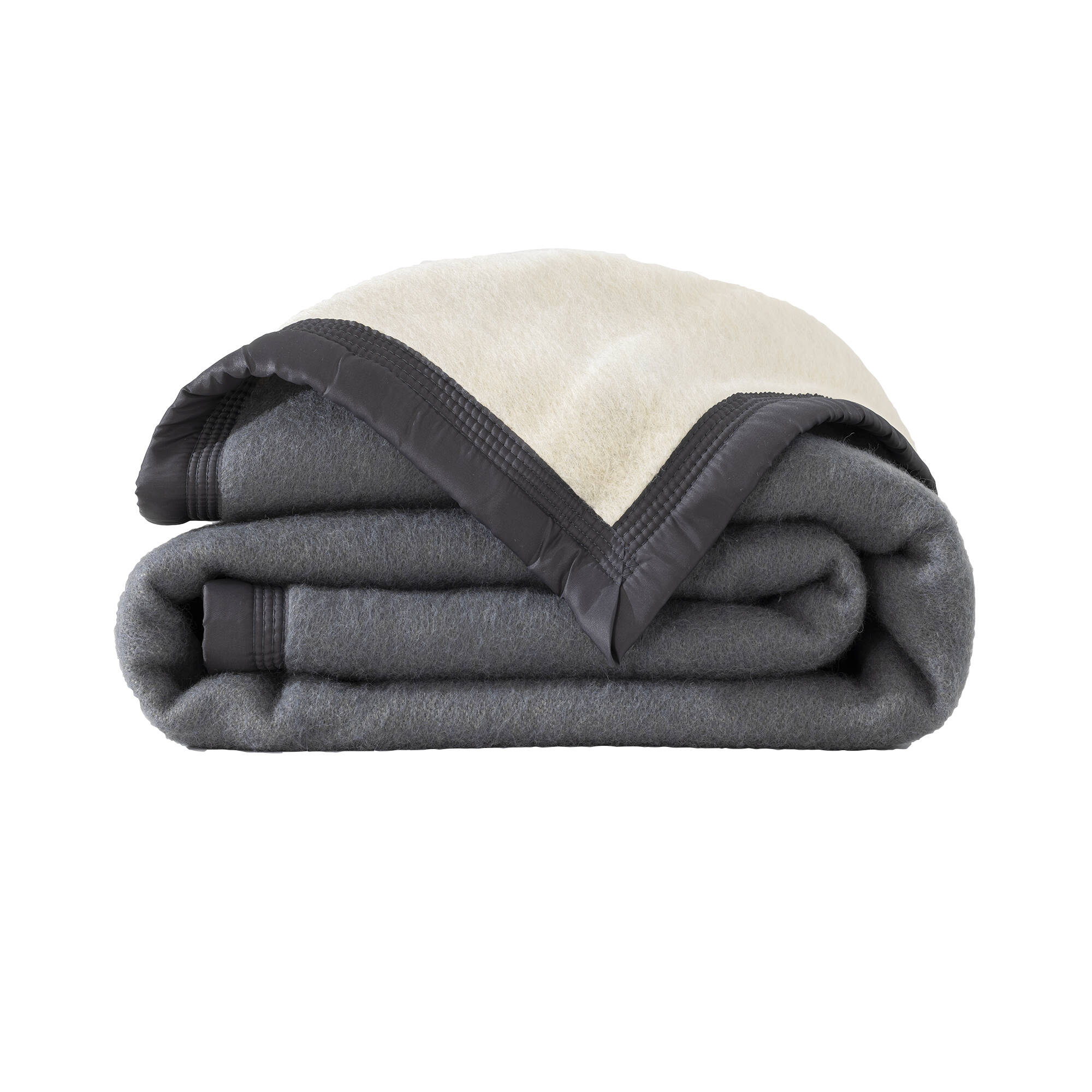 Couverture bicolore pure laine 600 g/m²