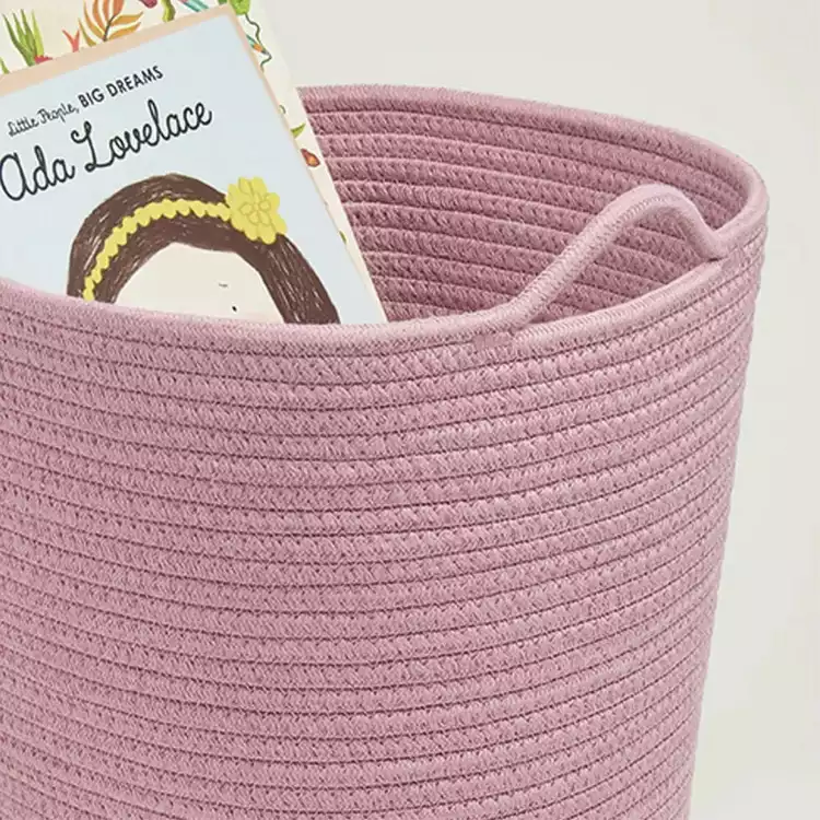 Great Little Trading Company Rope Storage Basket - Rose Pink