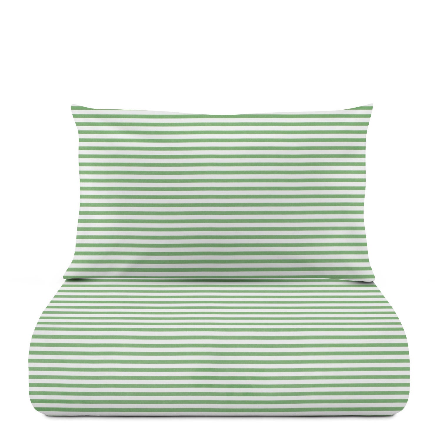 Parure copripiumino singolo righe verde Young