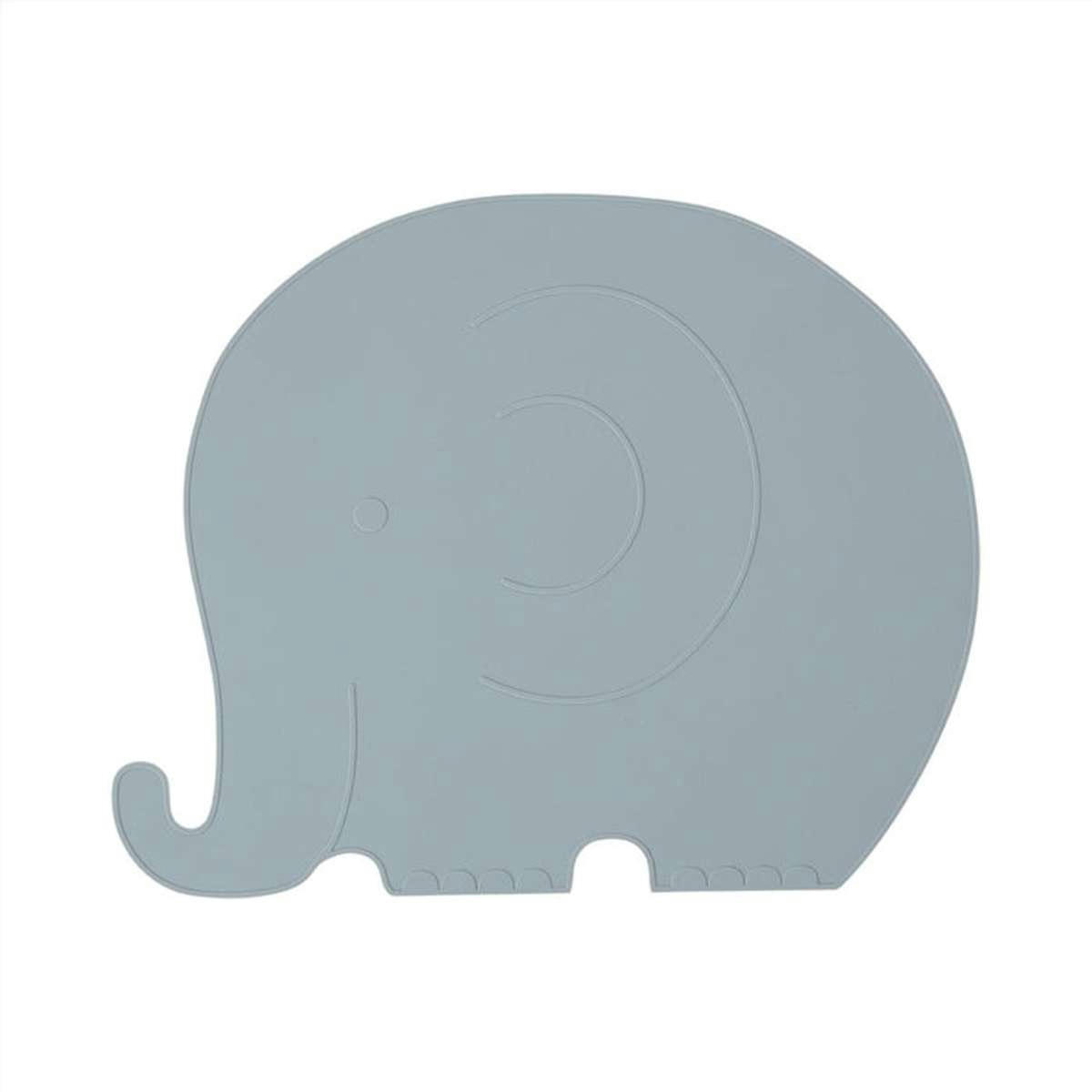 ELEPHANT - Sets de table bleu en silicone H0,2x41x33cm