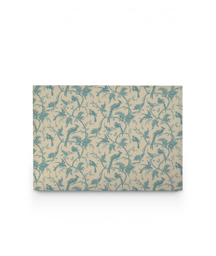 EXOTIC BIRDS - Tête de lit avec housse Bleu 160 cm