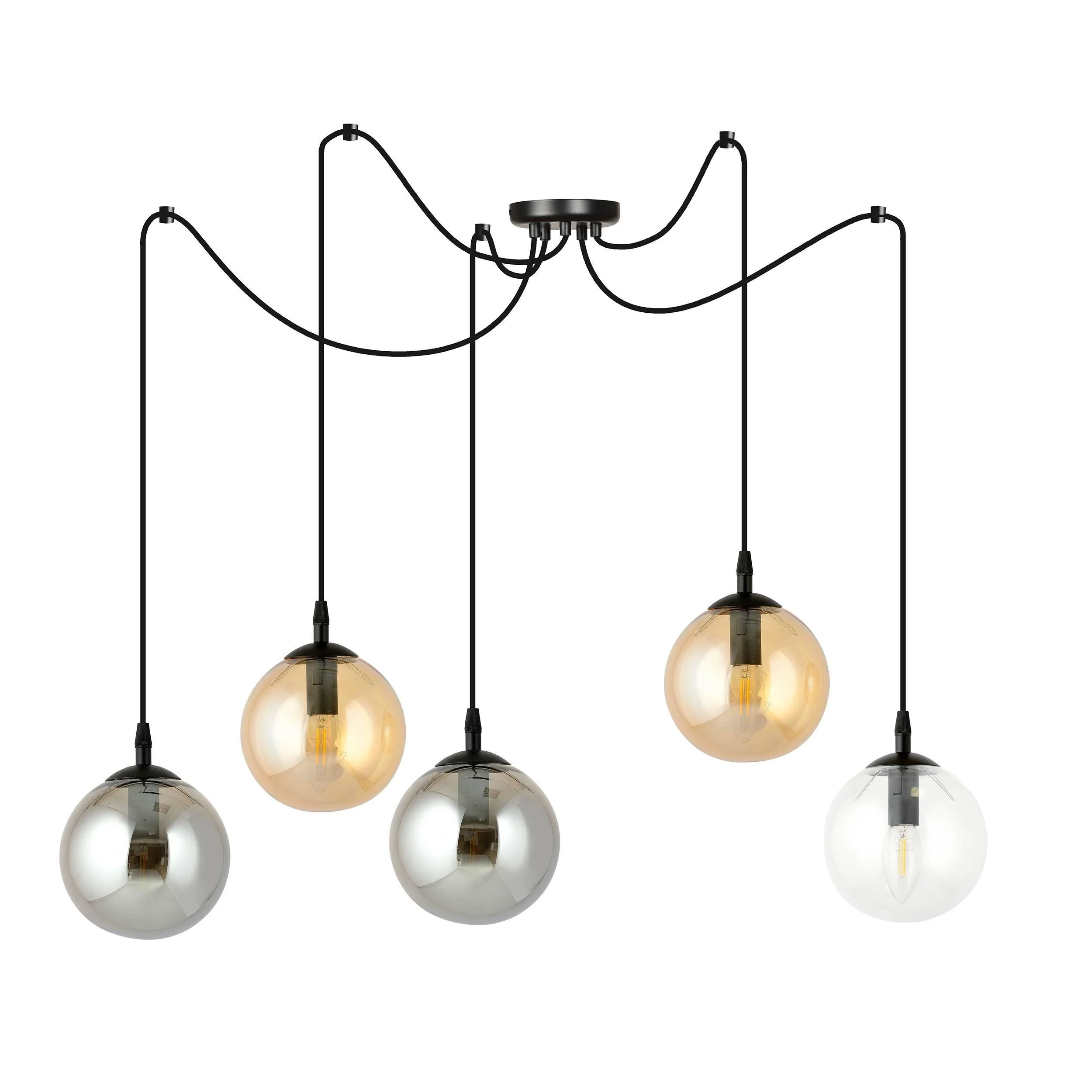 5-lichts hanglamp Cristiano
