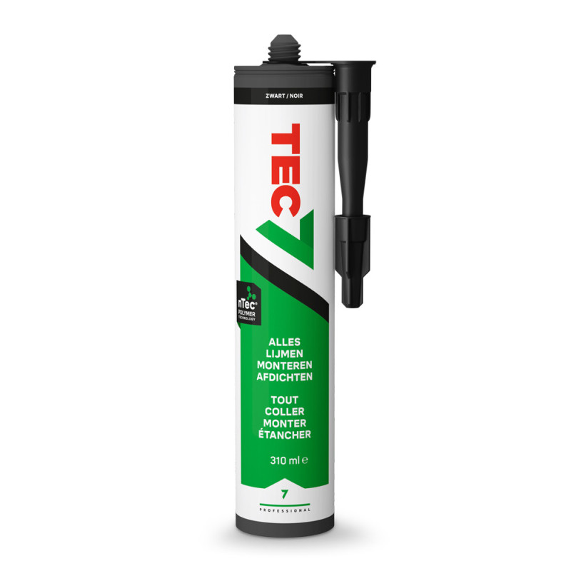 Colle-mastic professionnelle multi-usages noire 0,31 L TEC7