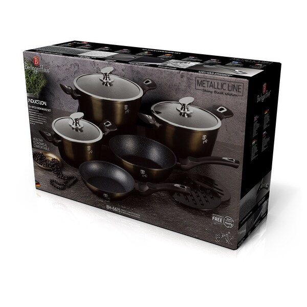 Berlinger Haus 13-Piece Kitchen Cookware Set, Black Collection