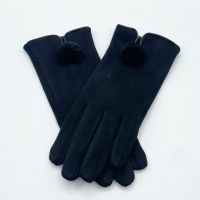 SVNX Black Gloves With Pom Pom
