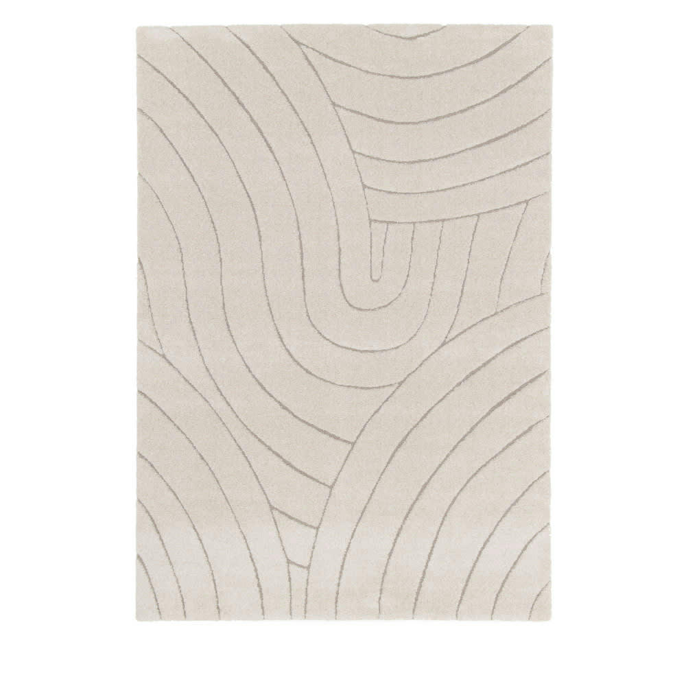 ELSA - Tapis contemporain à motif organique ecru 120x170 cm